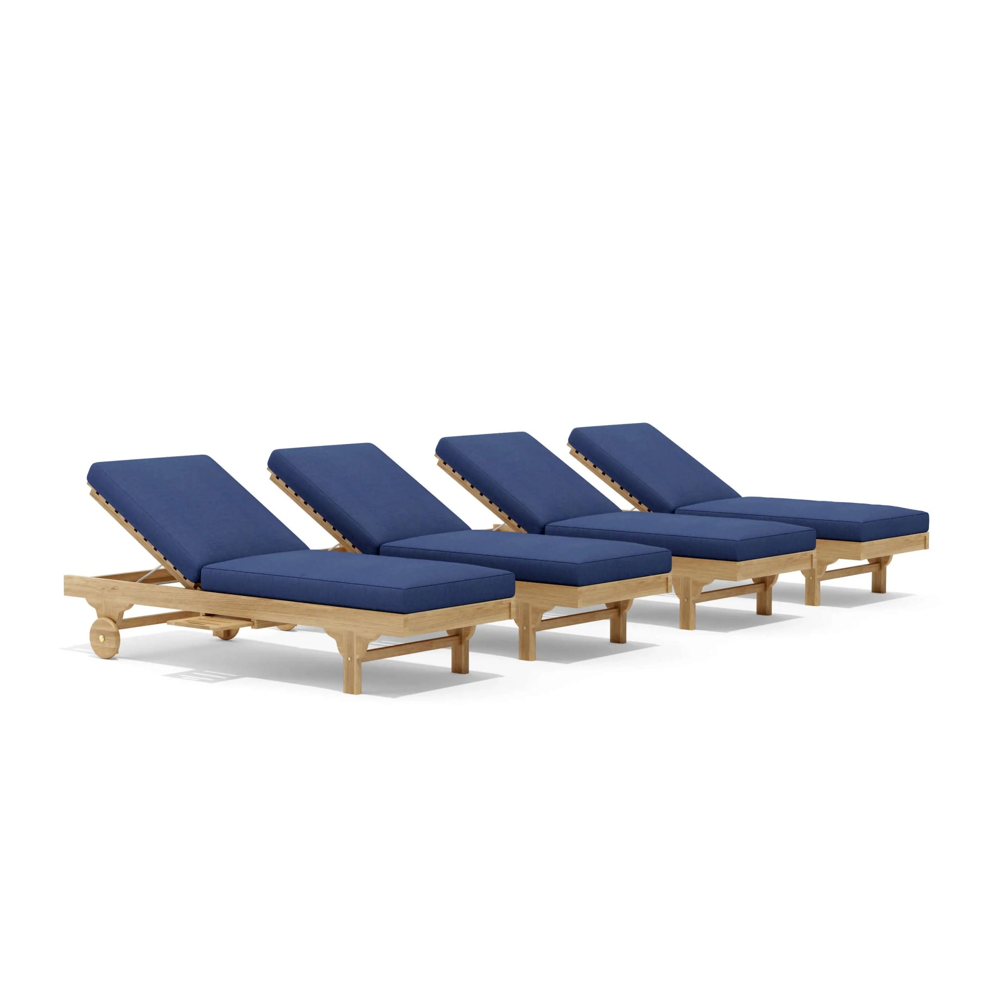 Capri Sun Lounger Set – Teak Daybed (Navy) by Anderson Teak