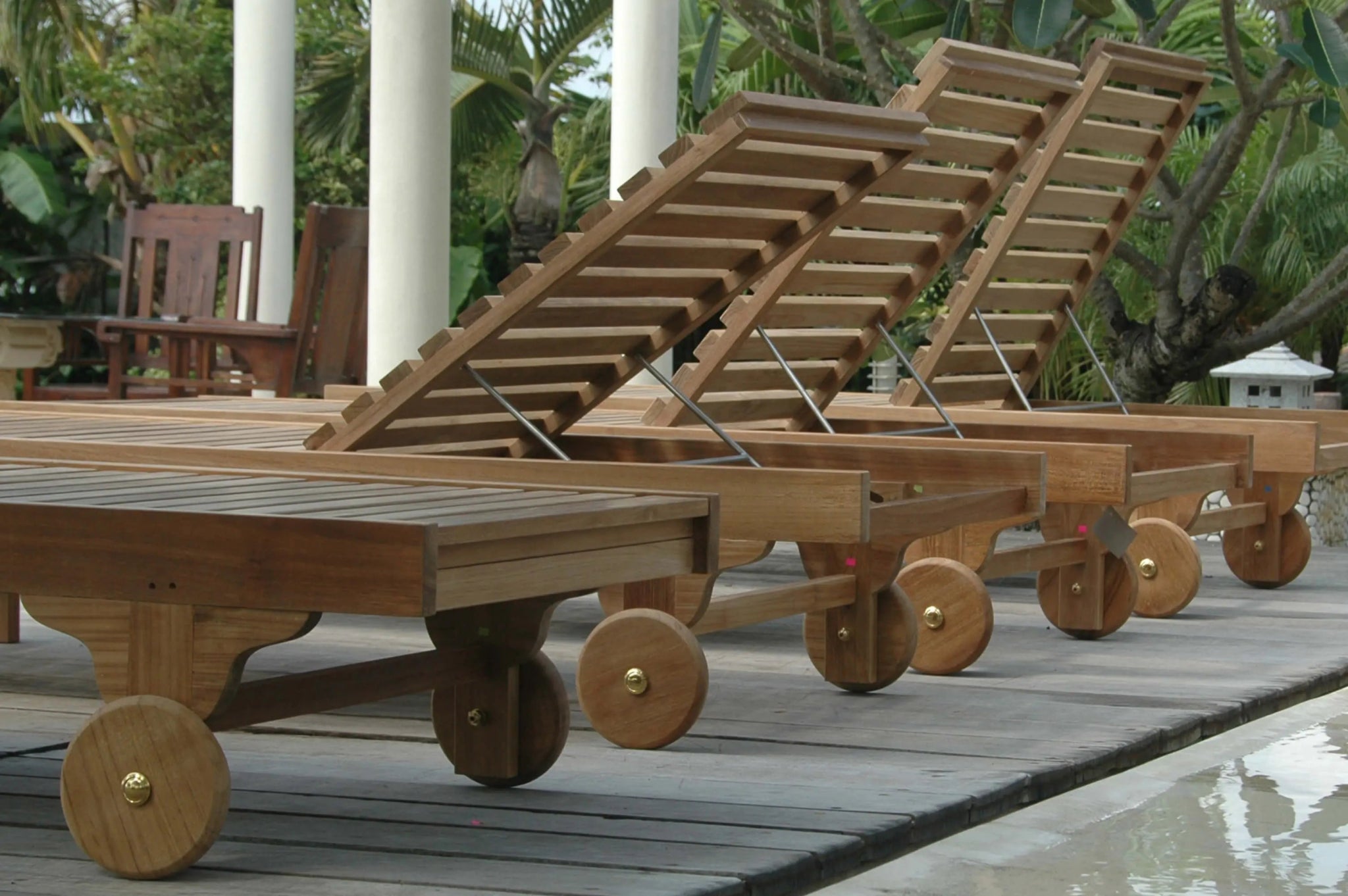 Capri Sun Lounger Set – Teak Daybed (No Cushion) by Anderson Teak