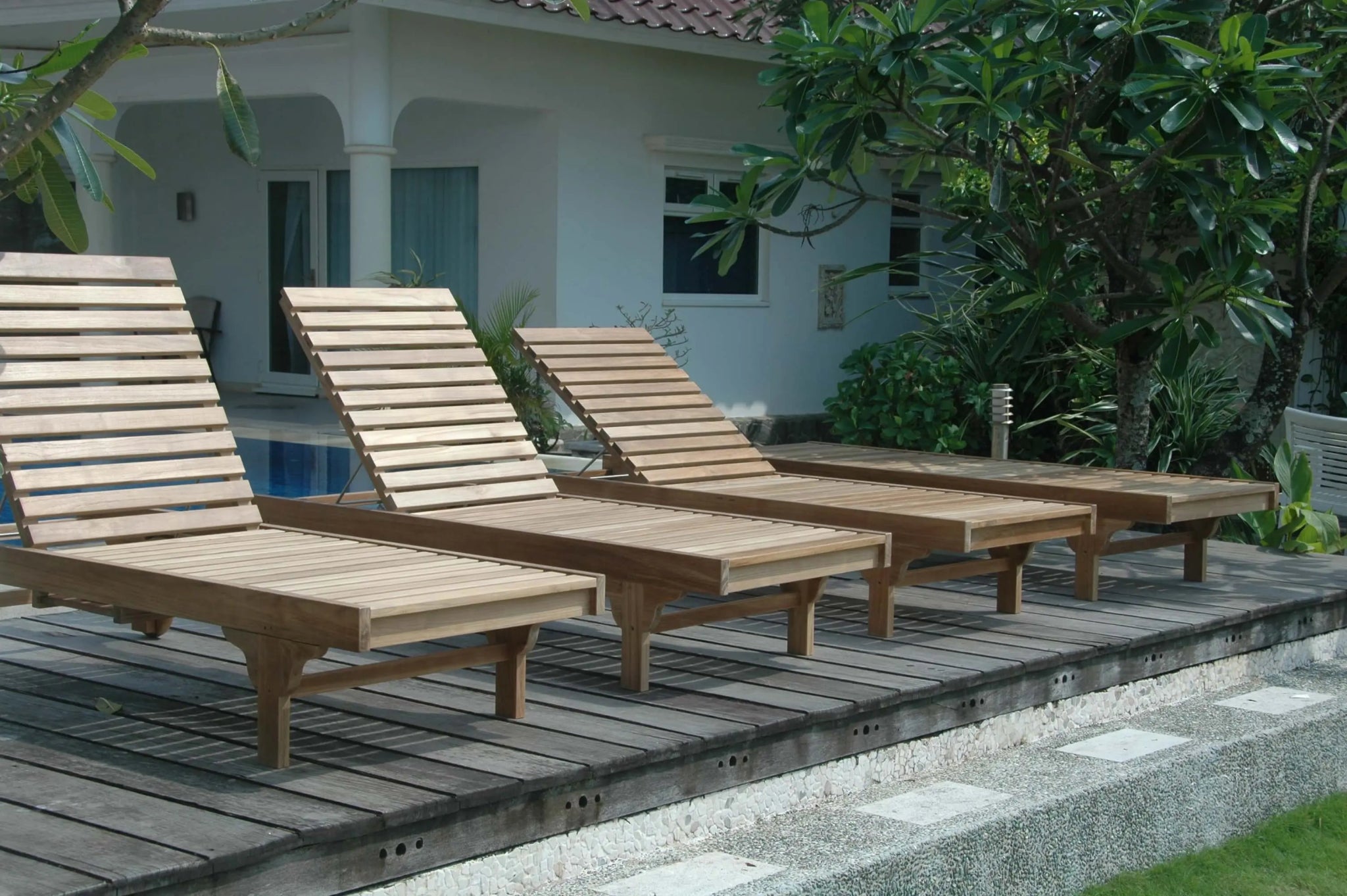 Capri Sun Lounger Set – Teak Daybed (No Cushion) by Anderson Teak
