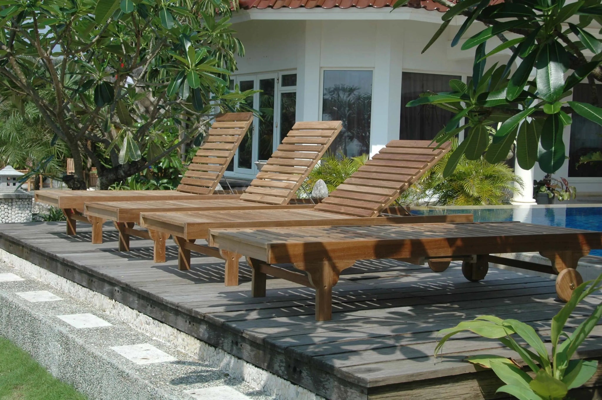 Capri Sun Lounger Set – Teak Daybed (No Cushion) by Anderson Teak