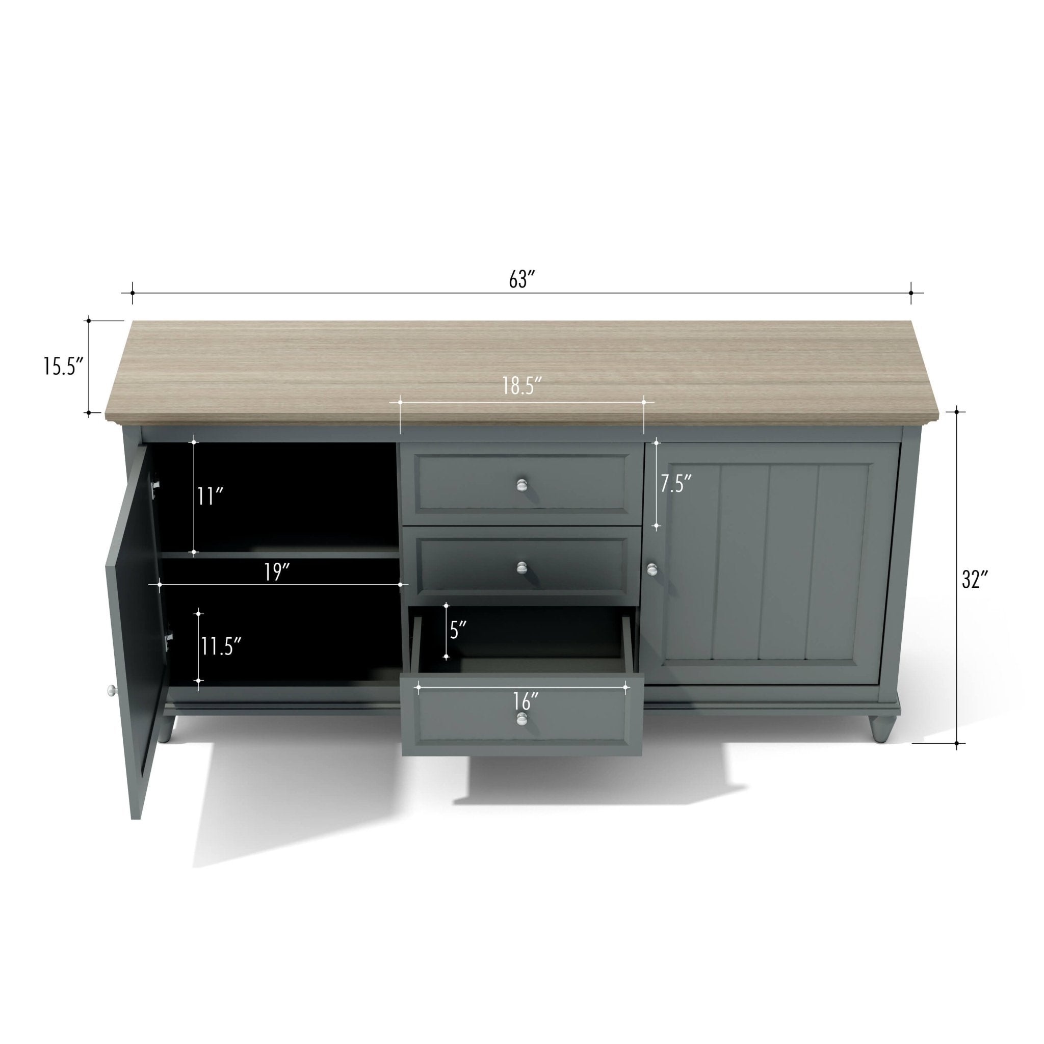 Chenon Sideboard – Furniture (White) by Anderson Teak