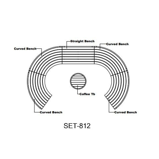 Circular Modular Deep Seating – (Cast Slate) by Anderson Teak