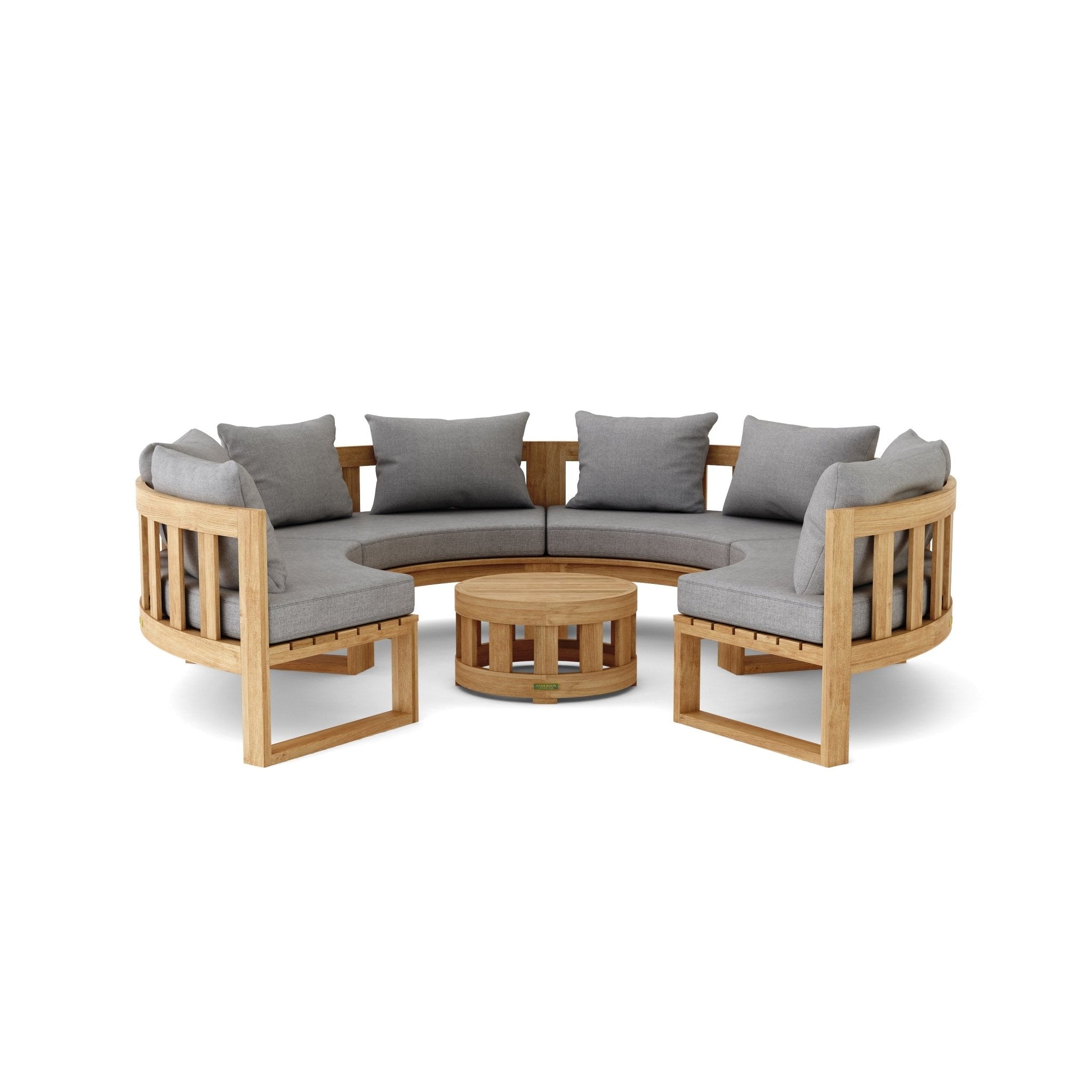 Circular Modular Deep Seating – (Cast Slate) by Anderson Teak