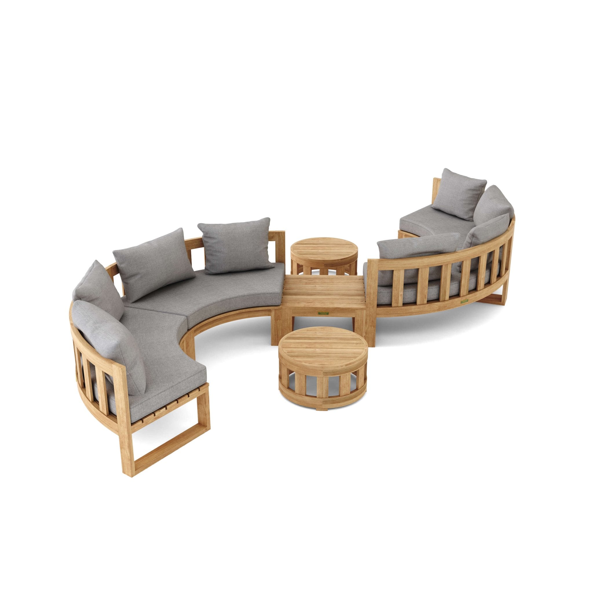 Circular Modular Deep Seating – (Cast Slate) by Anderson Teak