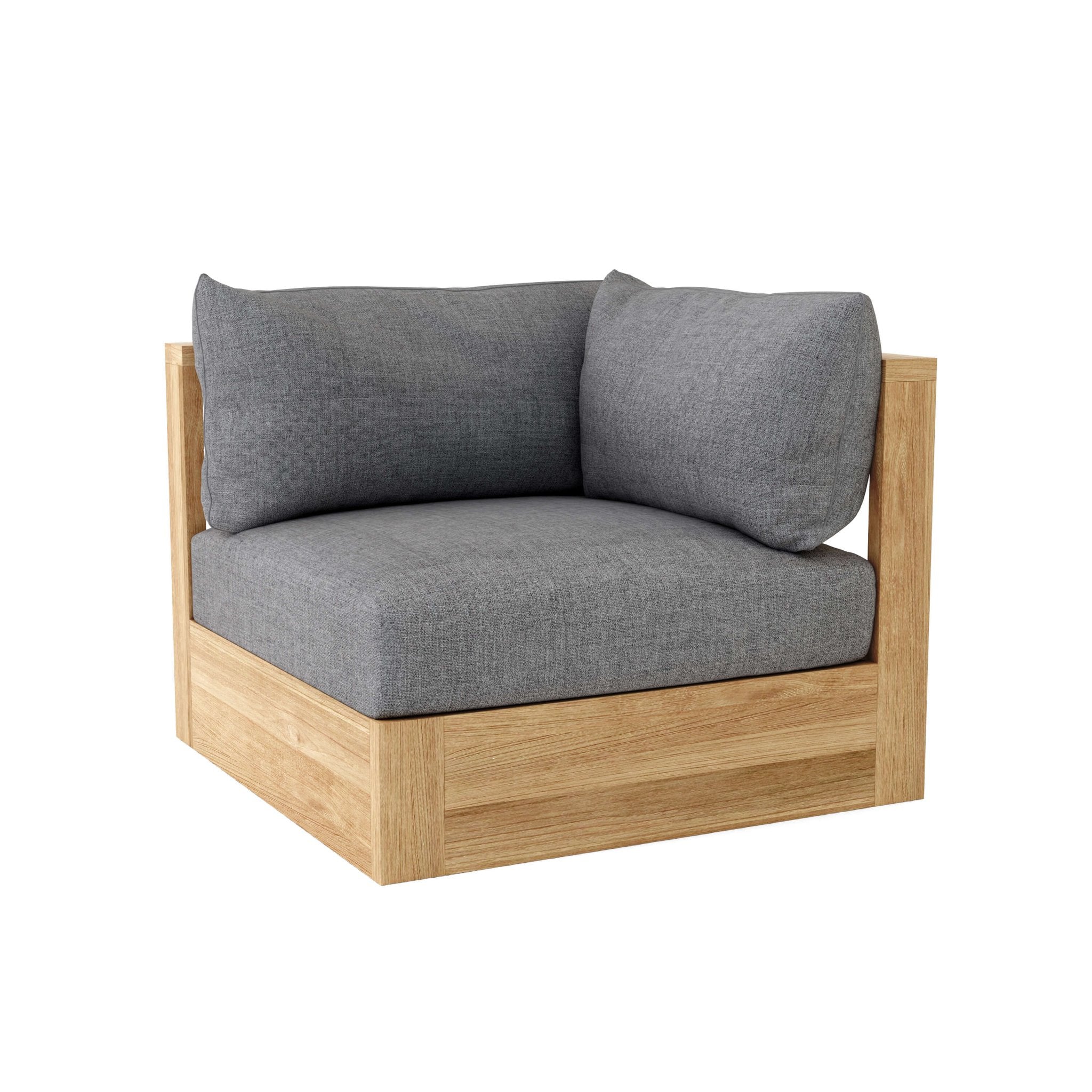 Copacabana Deep Seating Corner Modular – Outdoor Chairs (Cast Slate) by Anderson Teak