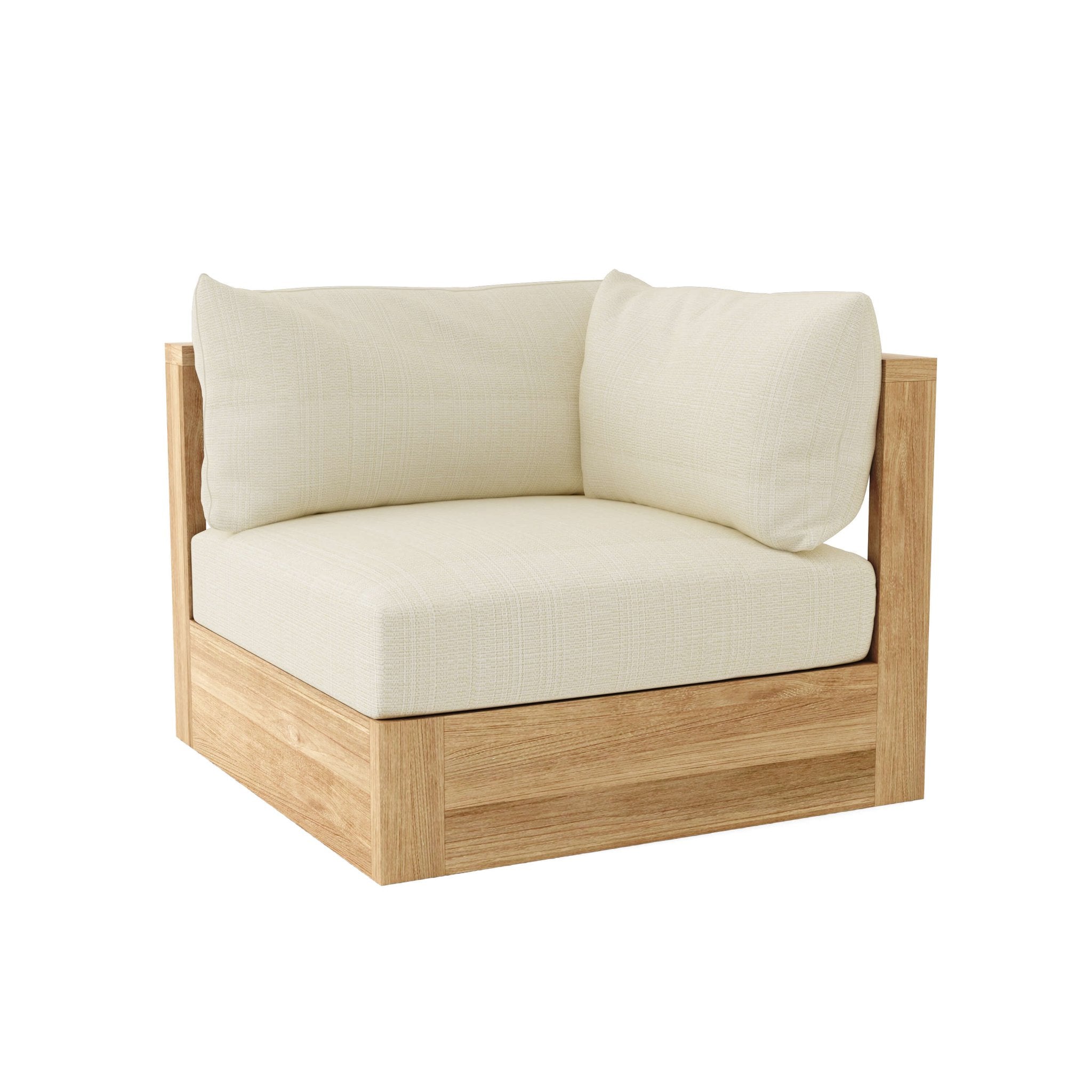 Copacabana Deep Seating Corner Modular – Outdoor Chairs (Linen Antique Beige) by Anderson Teak