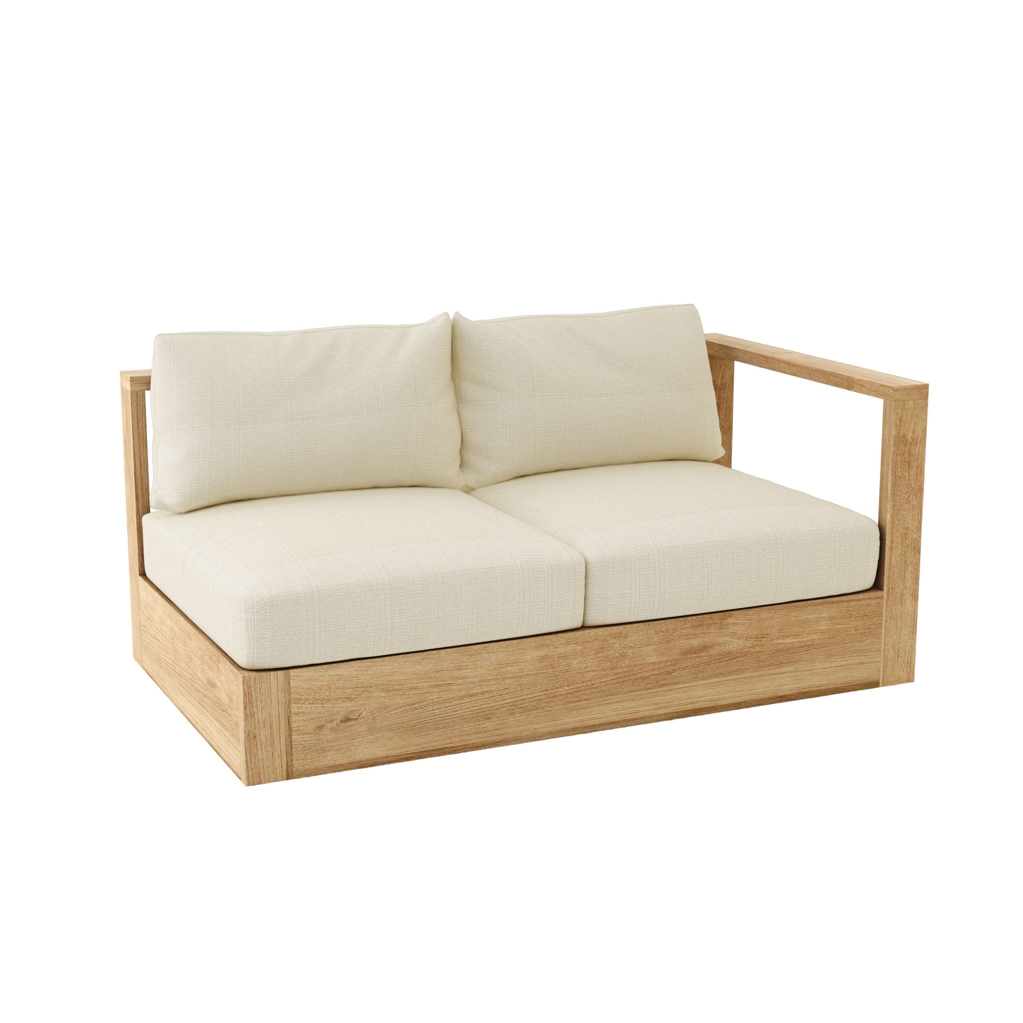 Copacabana Deep Seating Left Loveseat – Outdoor Sofas (Linen Antique Beige) by Anderson Teak