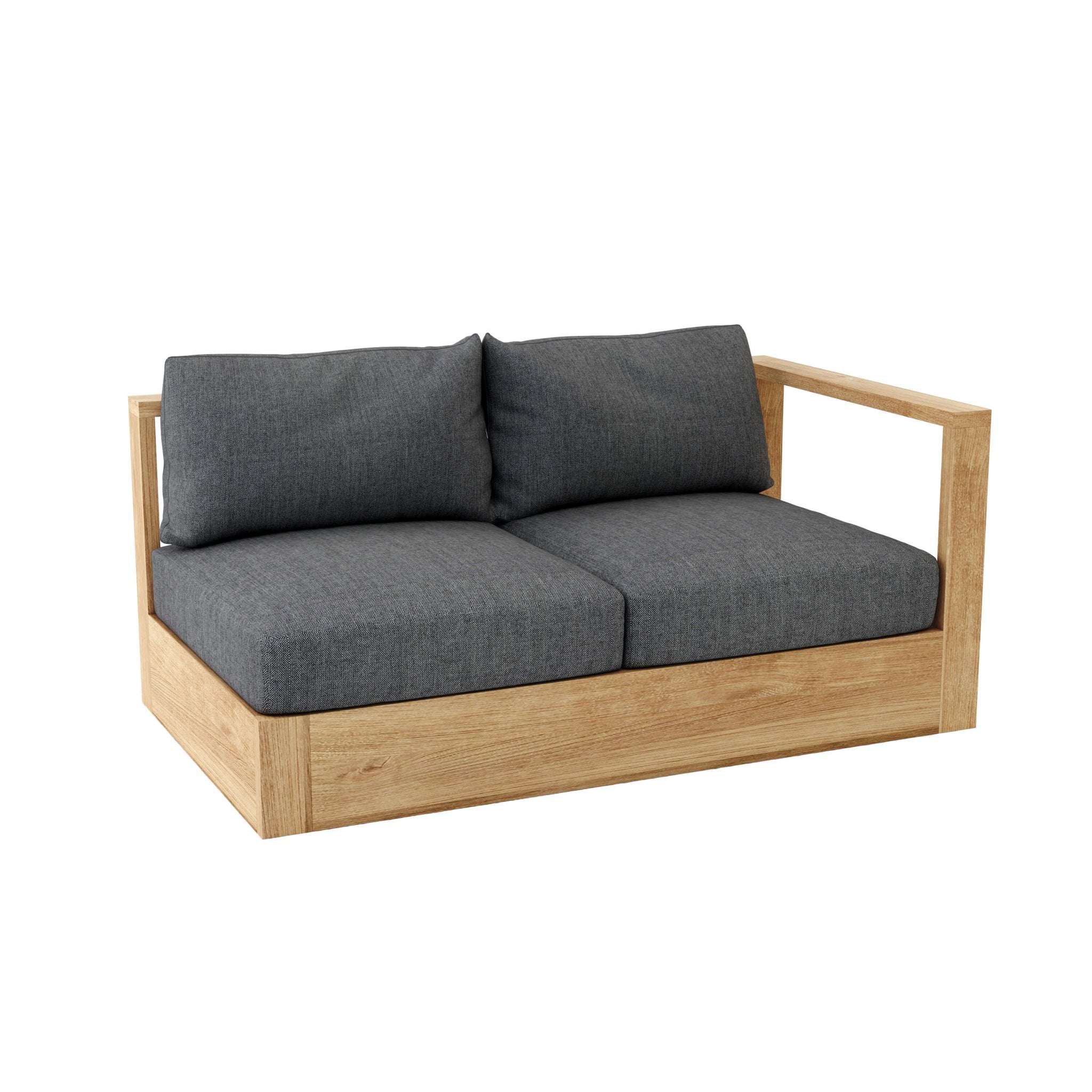 Copacabana Deep Seating Left Loveseat – Outdoor Sofas (Navy) by Anderson Teak