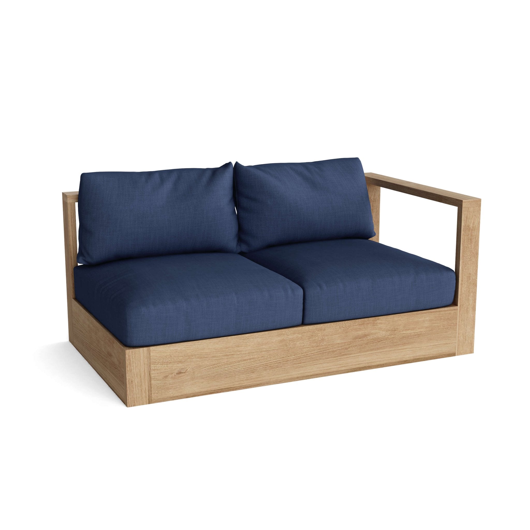 Copacabana Deep Seating Left Loveseat – Outdoor Sofas (Navy) by Anderson Teak
