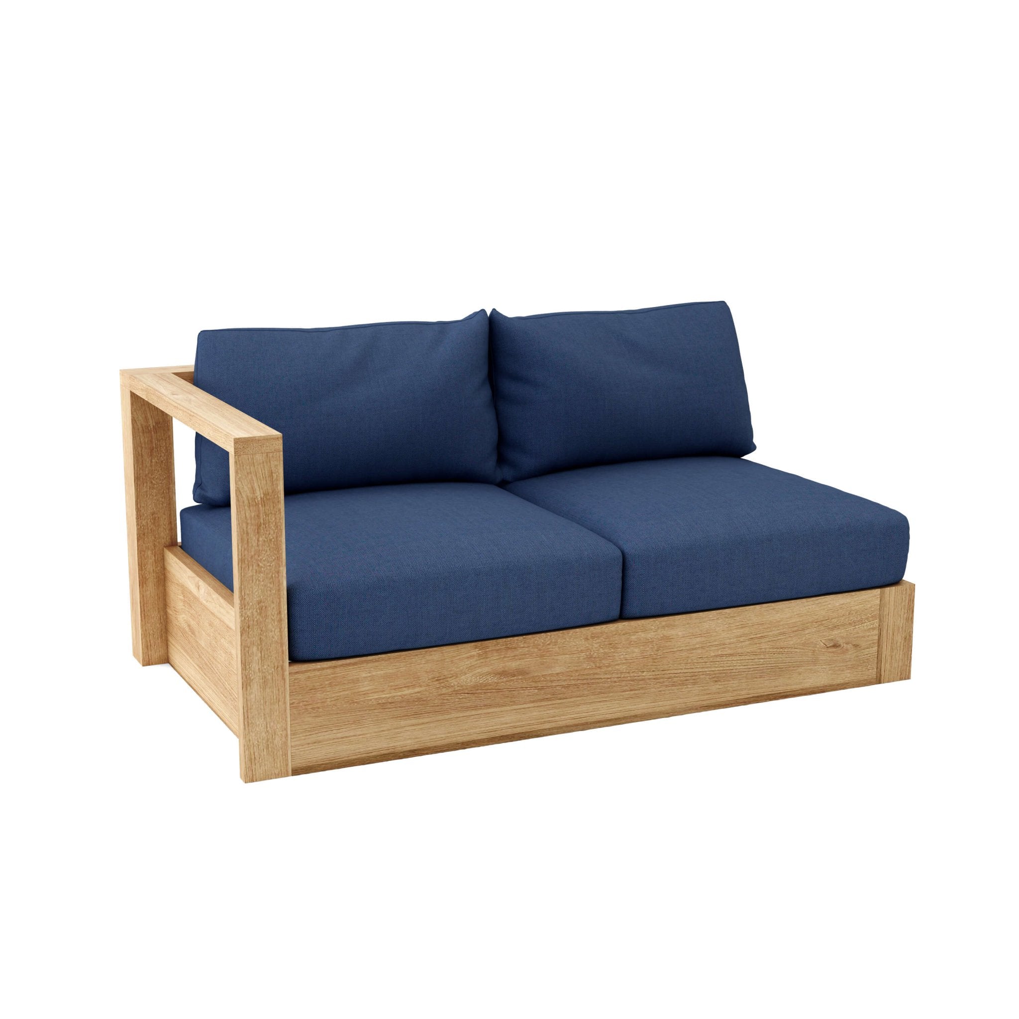 Copacabana Deep Seating Right Loveseat – Outdoor Sofas (Navy) by Anderson Teak