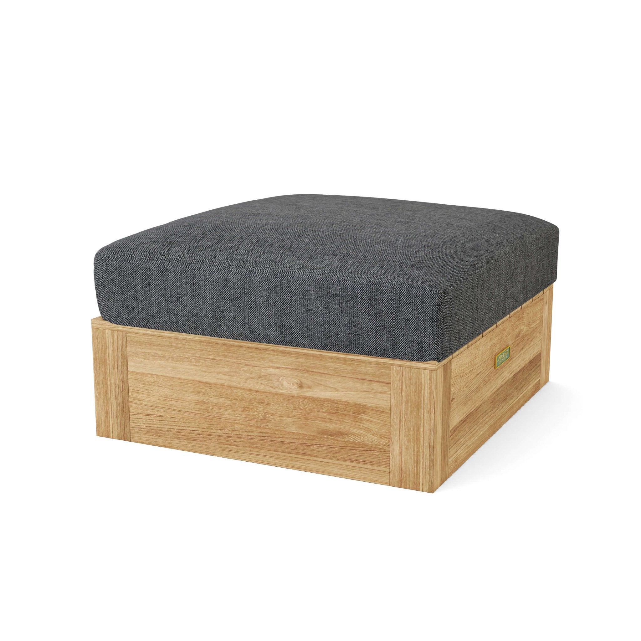 Copacabana Ottoman – Outdoor Ottomans (Cast Charcoal) by Anderson Teak