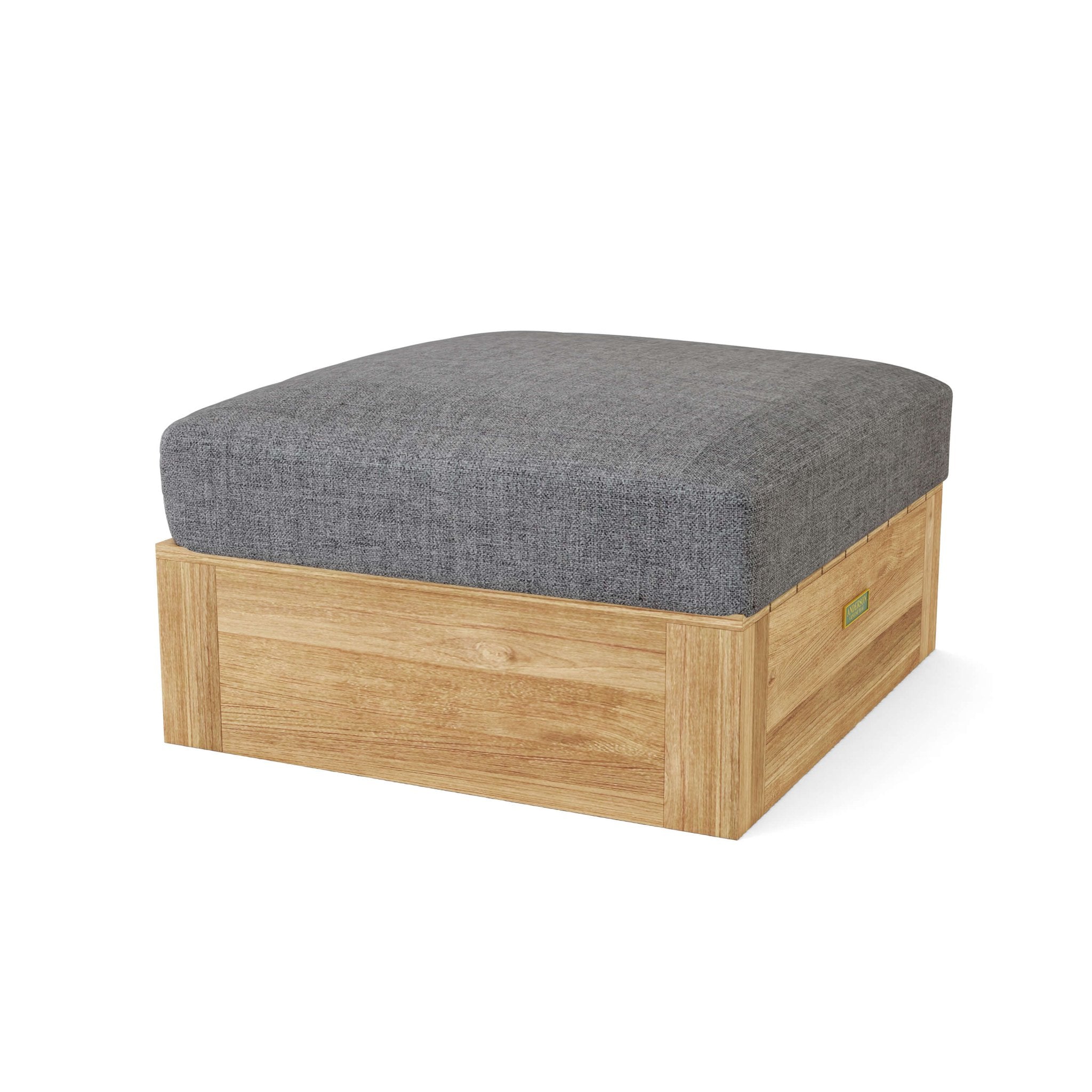 Copacabana Ottoman – Outdoor Ottomans (Cast Slate) by Anderson Teak