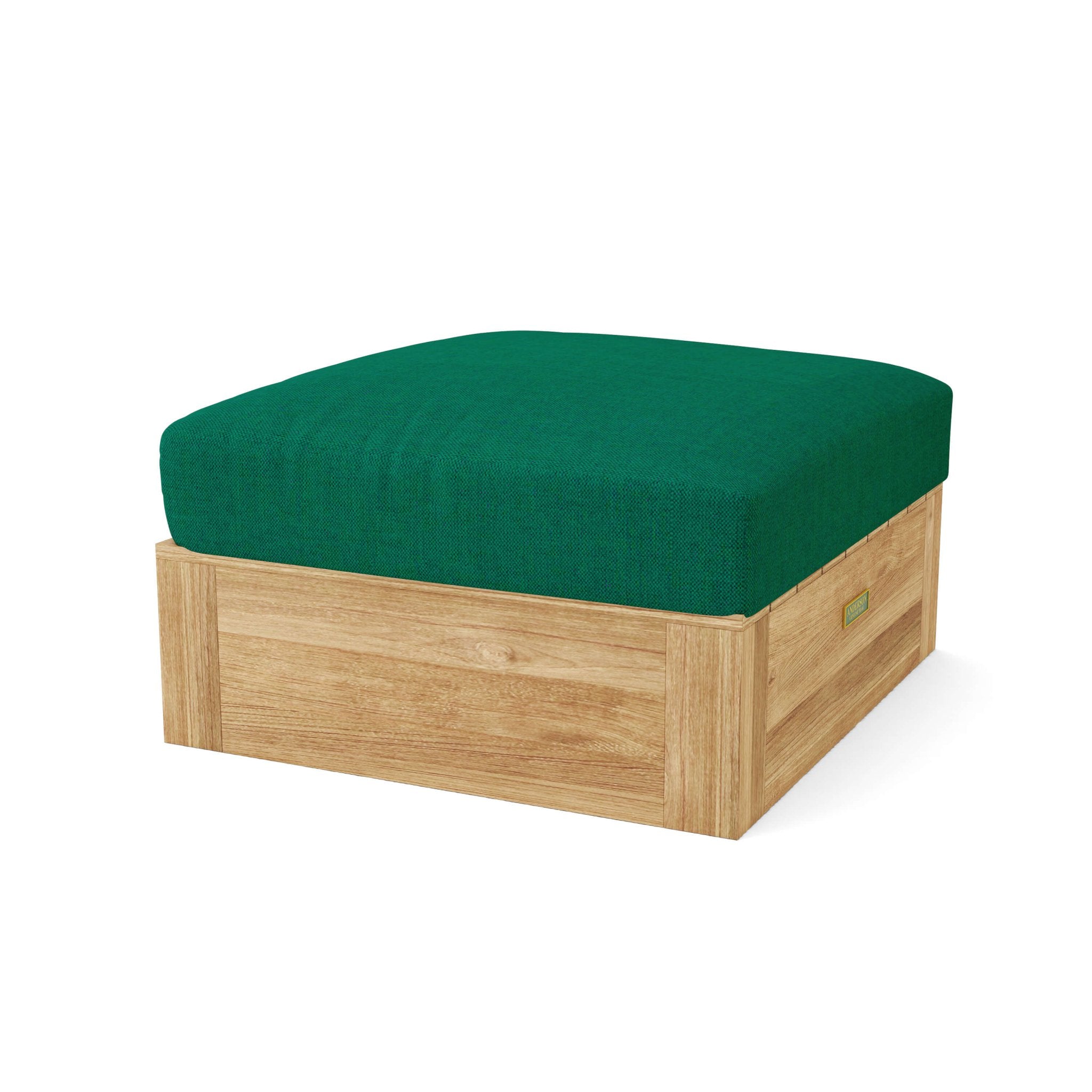 Copacabana Ottoman – Outdoor Ottomans (Forest Green) by Anderson Teak