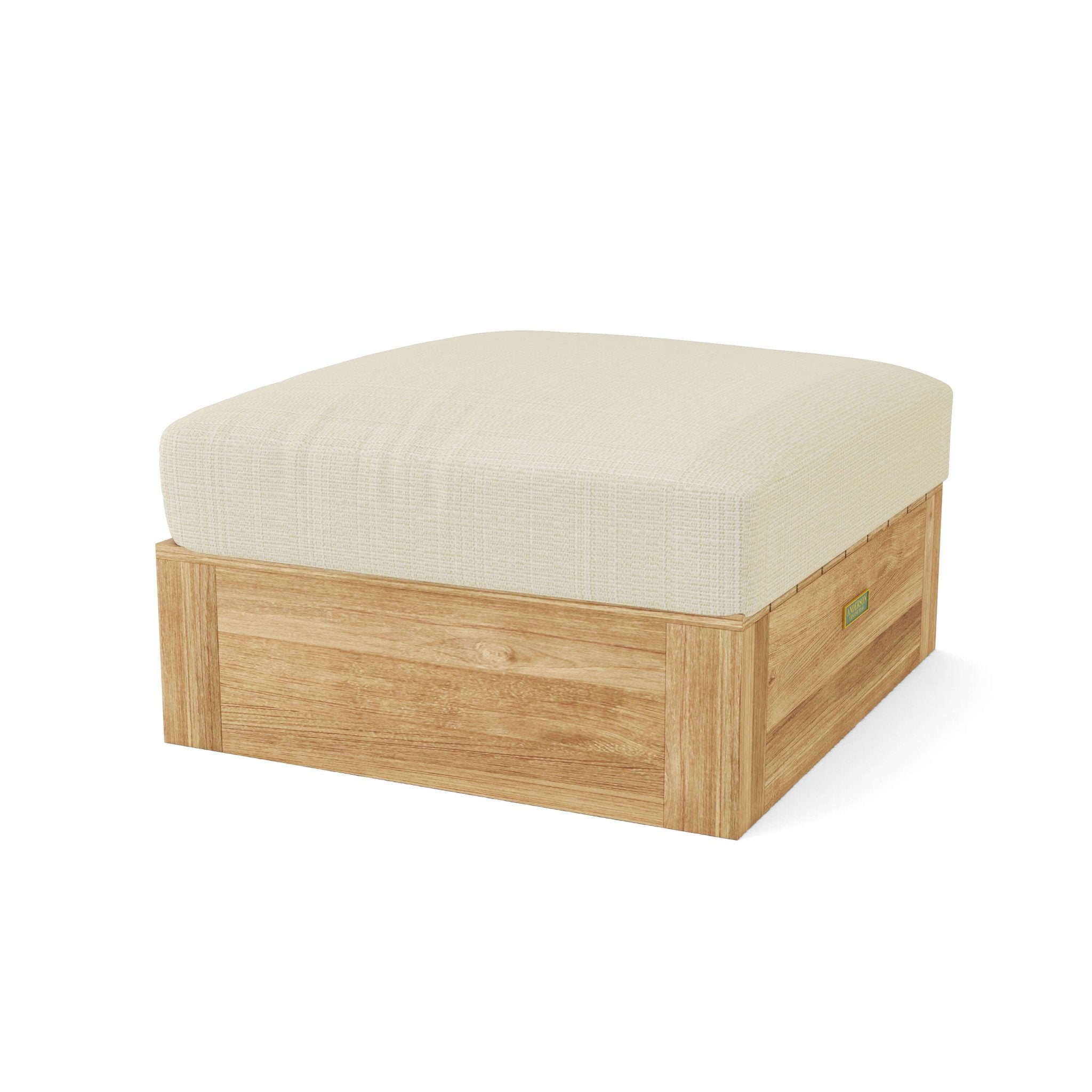 Copacabana Ottoman – Outdoor Ottomans (Linen Antique Beige) by Anderson Teak