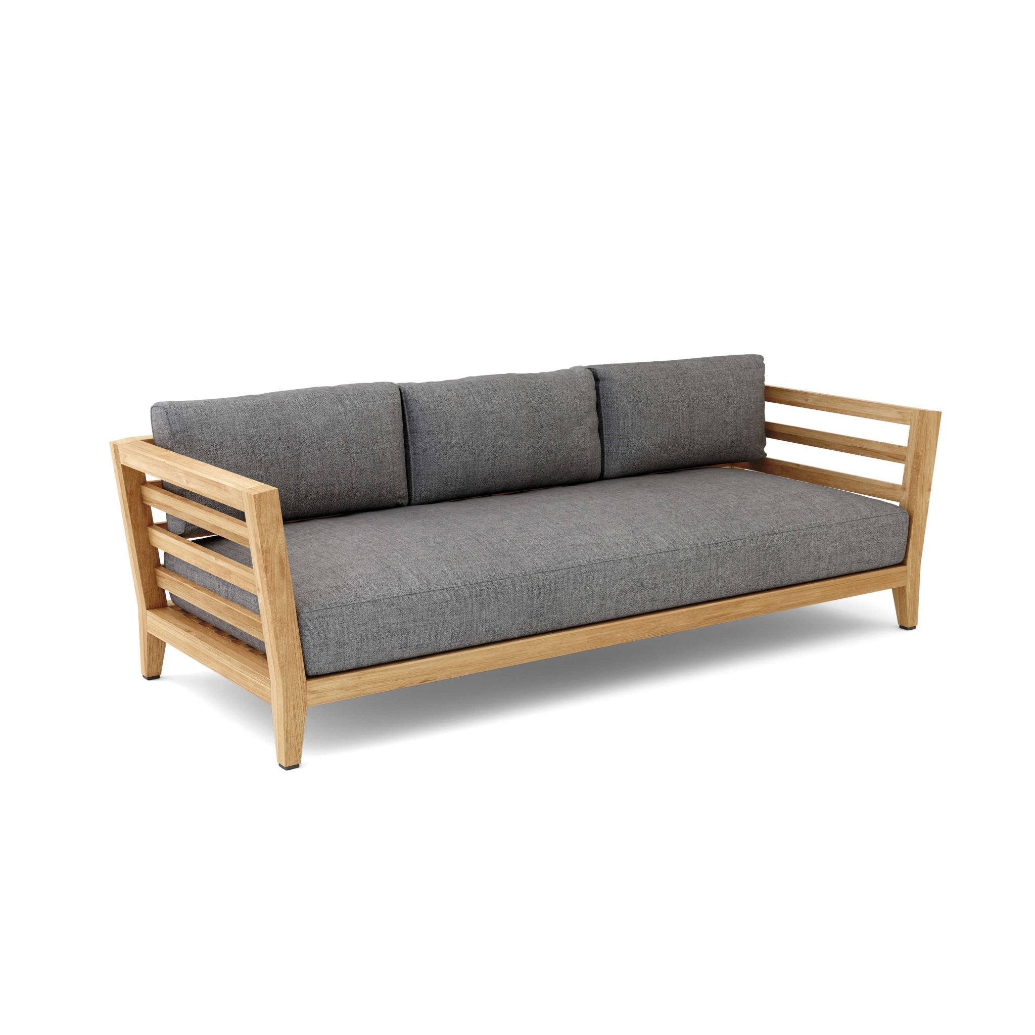 Cordoba Deep Seating Sofa – Teak Sofa (Cast Slate/Bliss Smoke) by Anderson Teak
