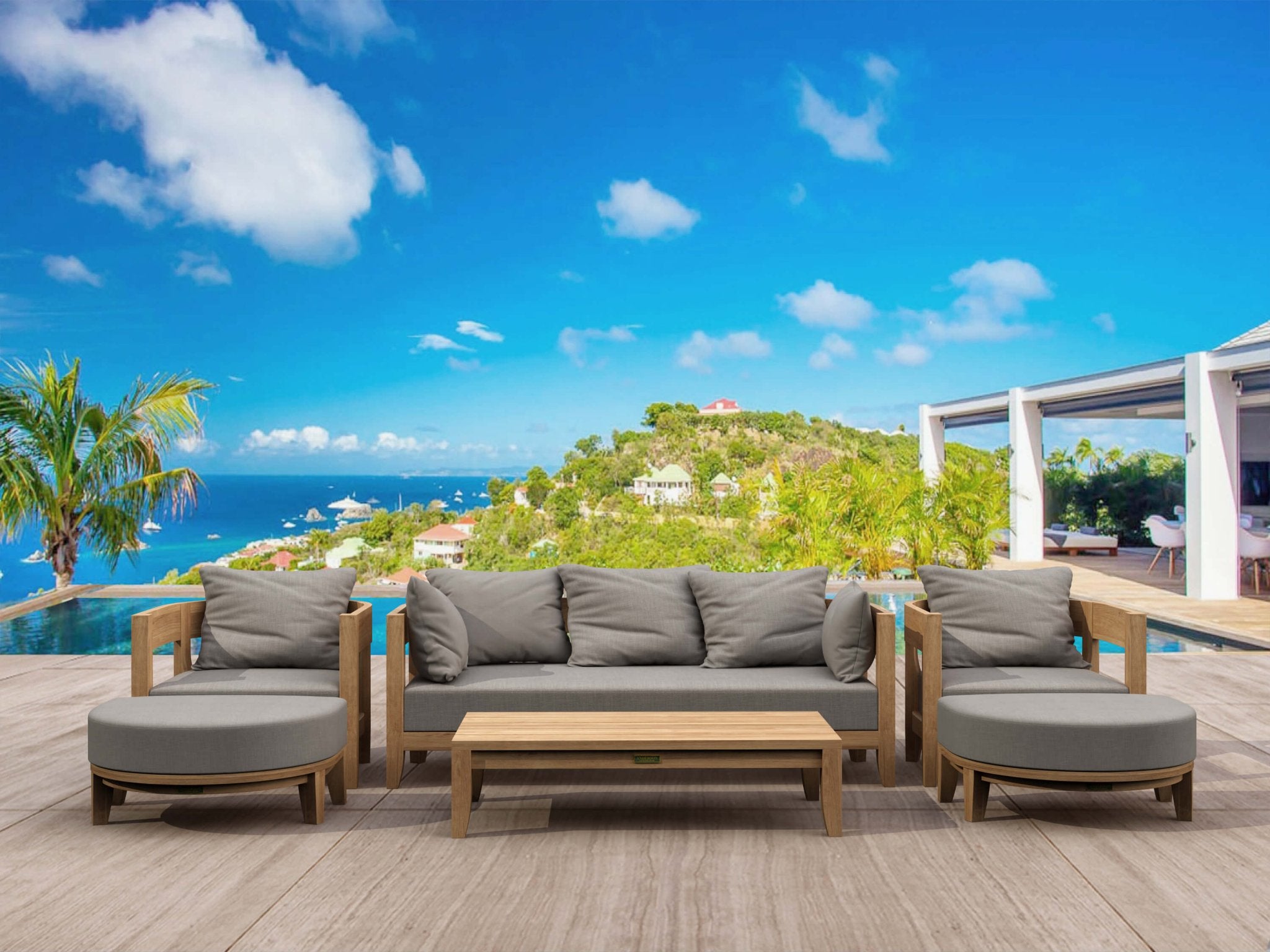 Coronado Deep Seating Set – Outdoor Seating (Cast Slate) by Anderson Teak