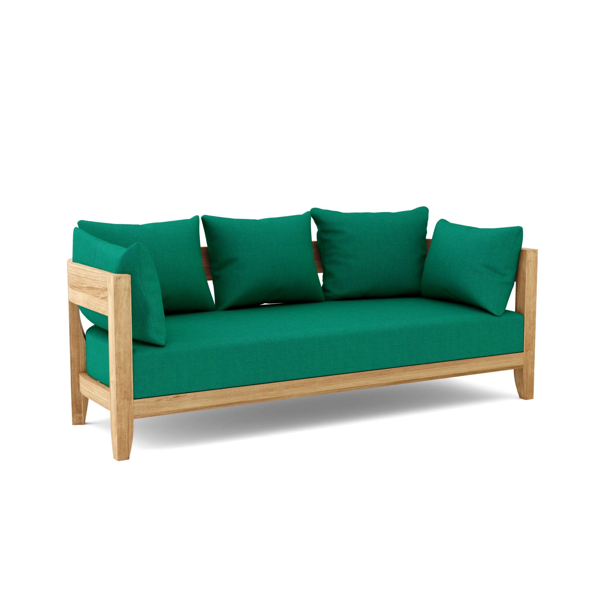 Coronado Deep Seating Sofa – Teak Sofa (Forest Green) by Anderson Teak