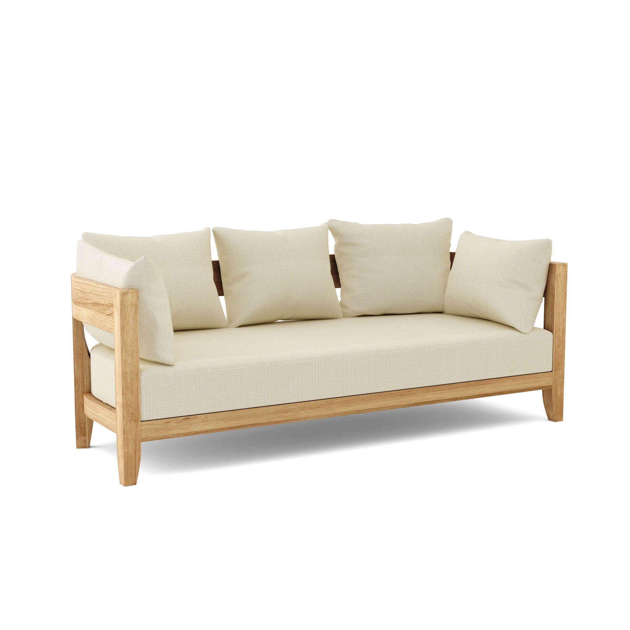 Coronado Deep Seating Sofa – Teak Sofa (Linen Antique Beige) by Anderson Teak