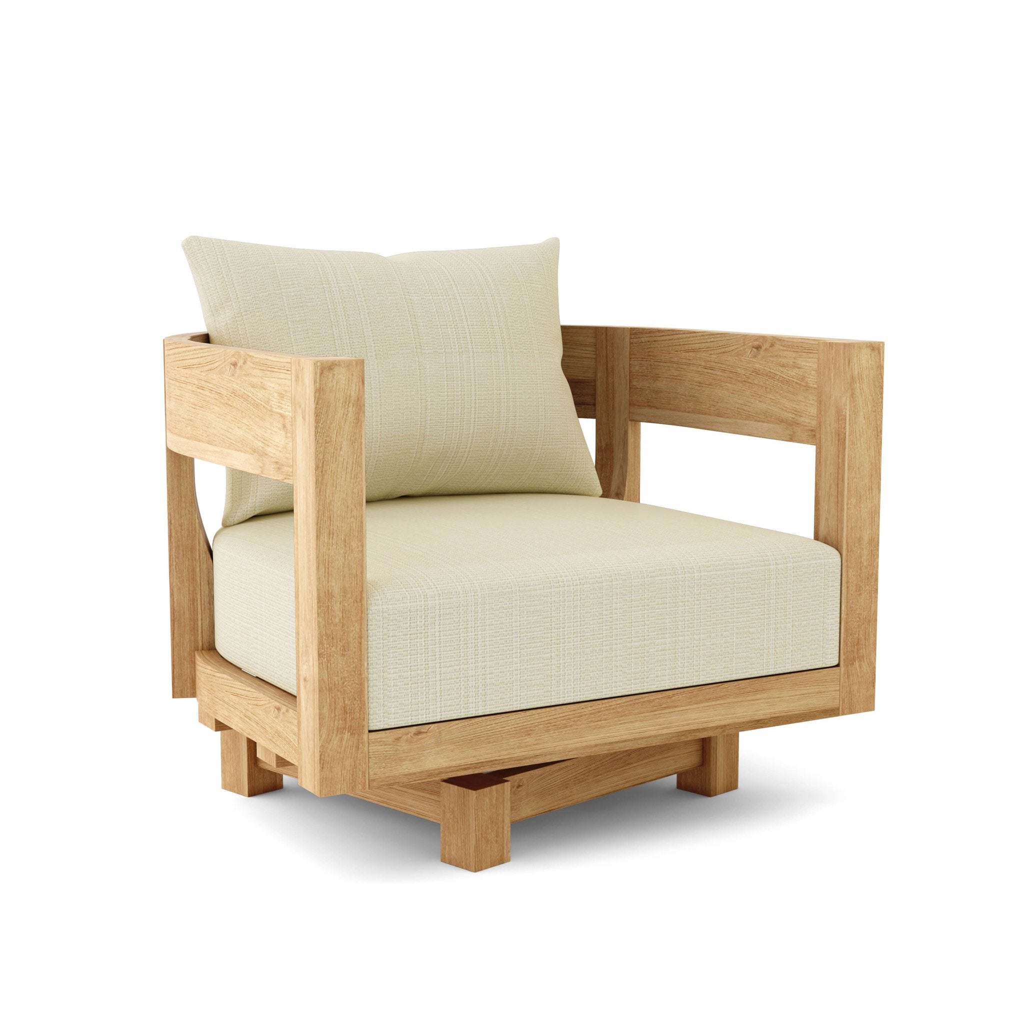 Coronado Deep Seating Swivel Armchair – (Linen Antique Beige) by Anderson Teak