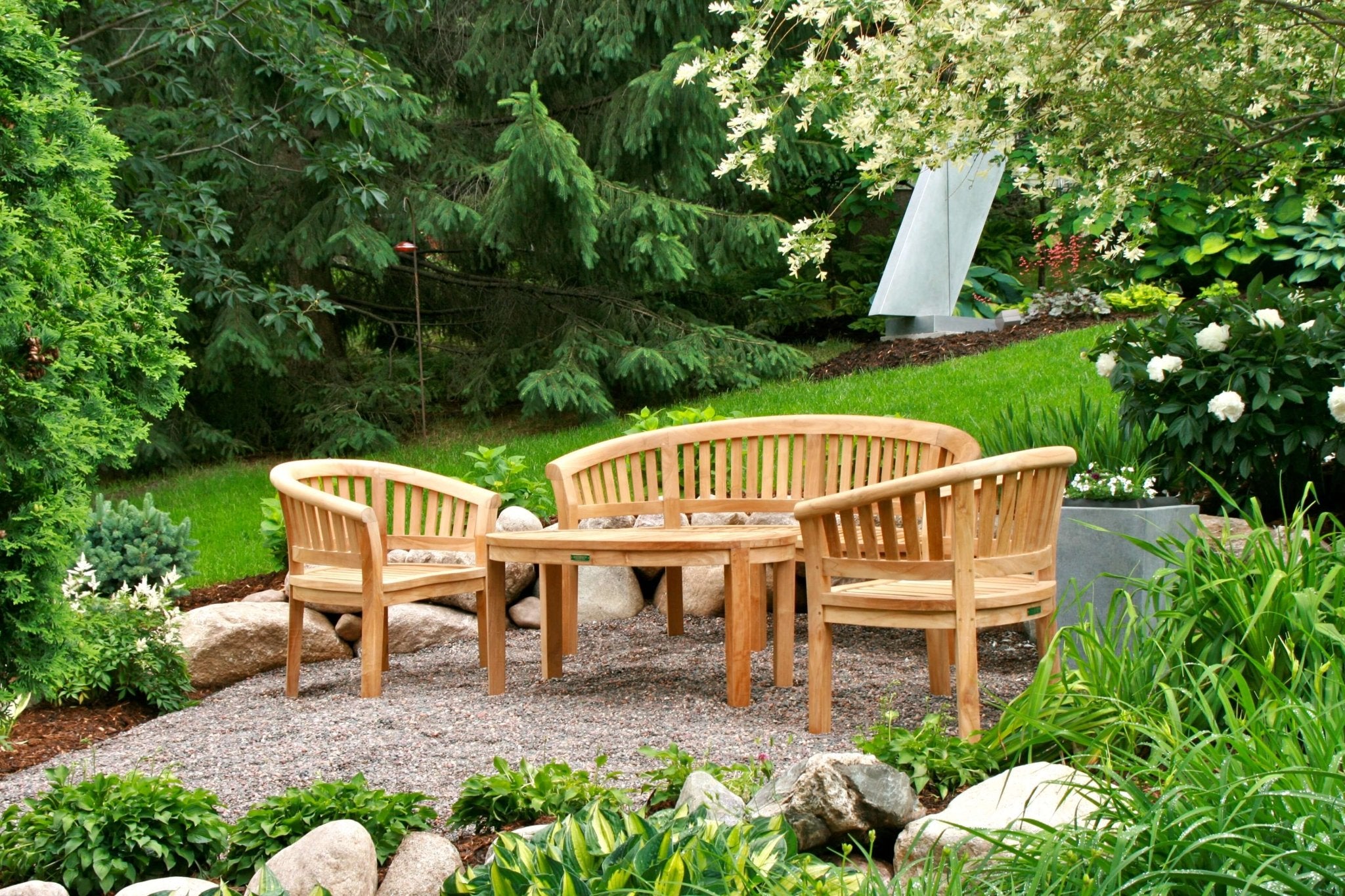 Curve 4 - pc Conversation Set – () by Anderson Teak