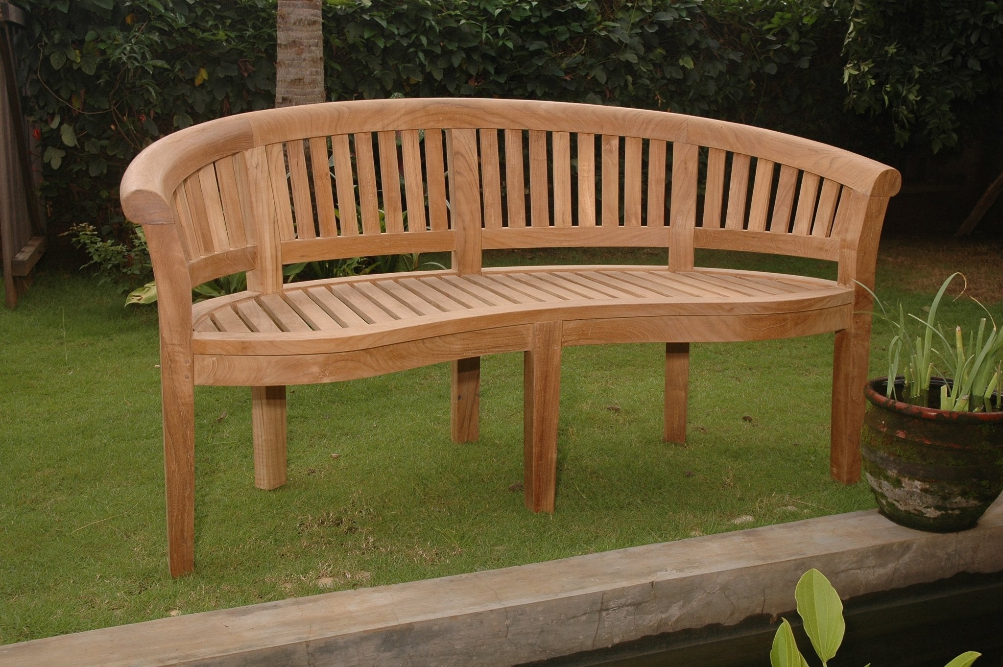 Curve Extra Thick Bench – () by Anderson Teak
