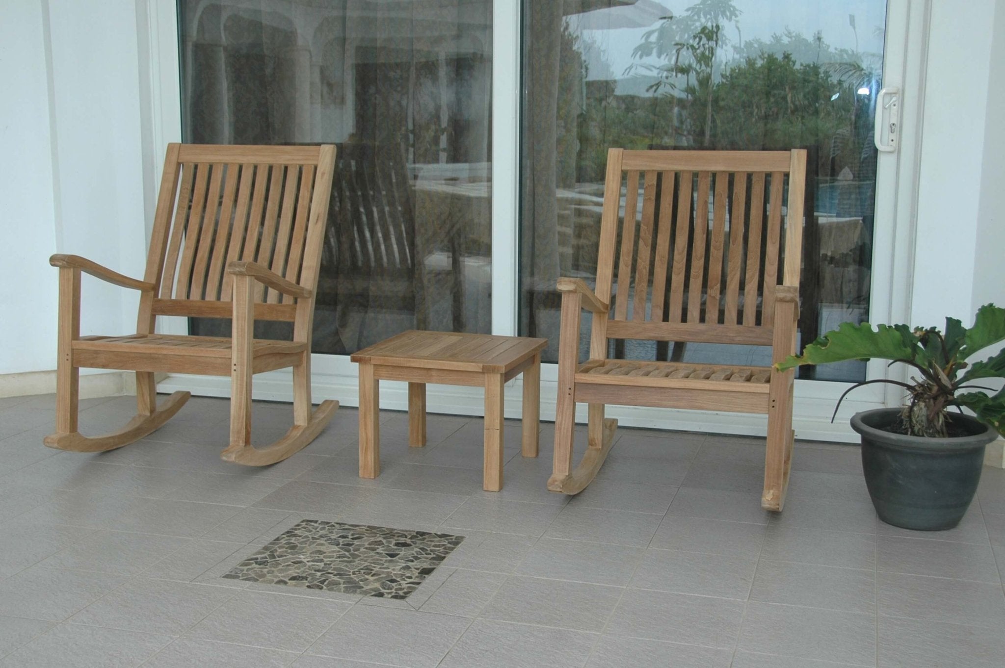 Del 3 - pc - Amo Rocking Armchair Set – () by Anderson Teak