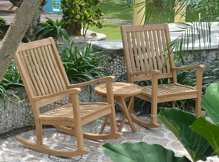 Del 3 - pc - Amo Rocking Armchair Set – () by Anderson Teak