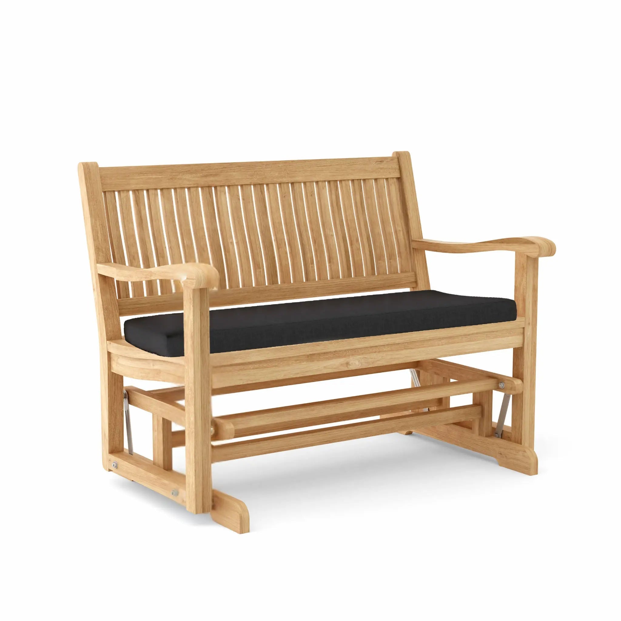 Del - Amo Glider – Teak Bench (Black) by Anderson Teak