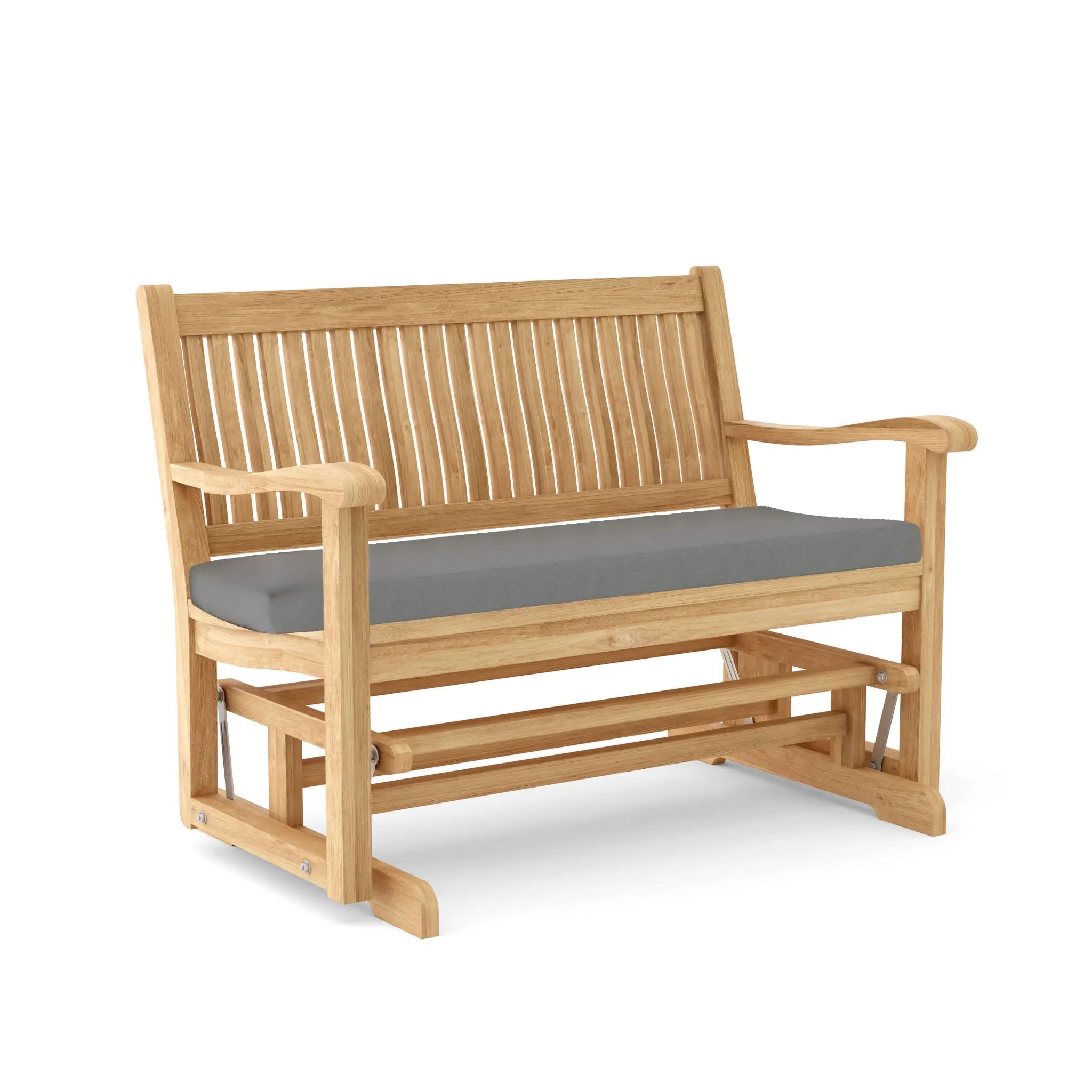 Del - Amo Glider – Teak Bench (Cast Slate/Bliss Smoke) by Anderson Teak