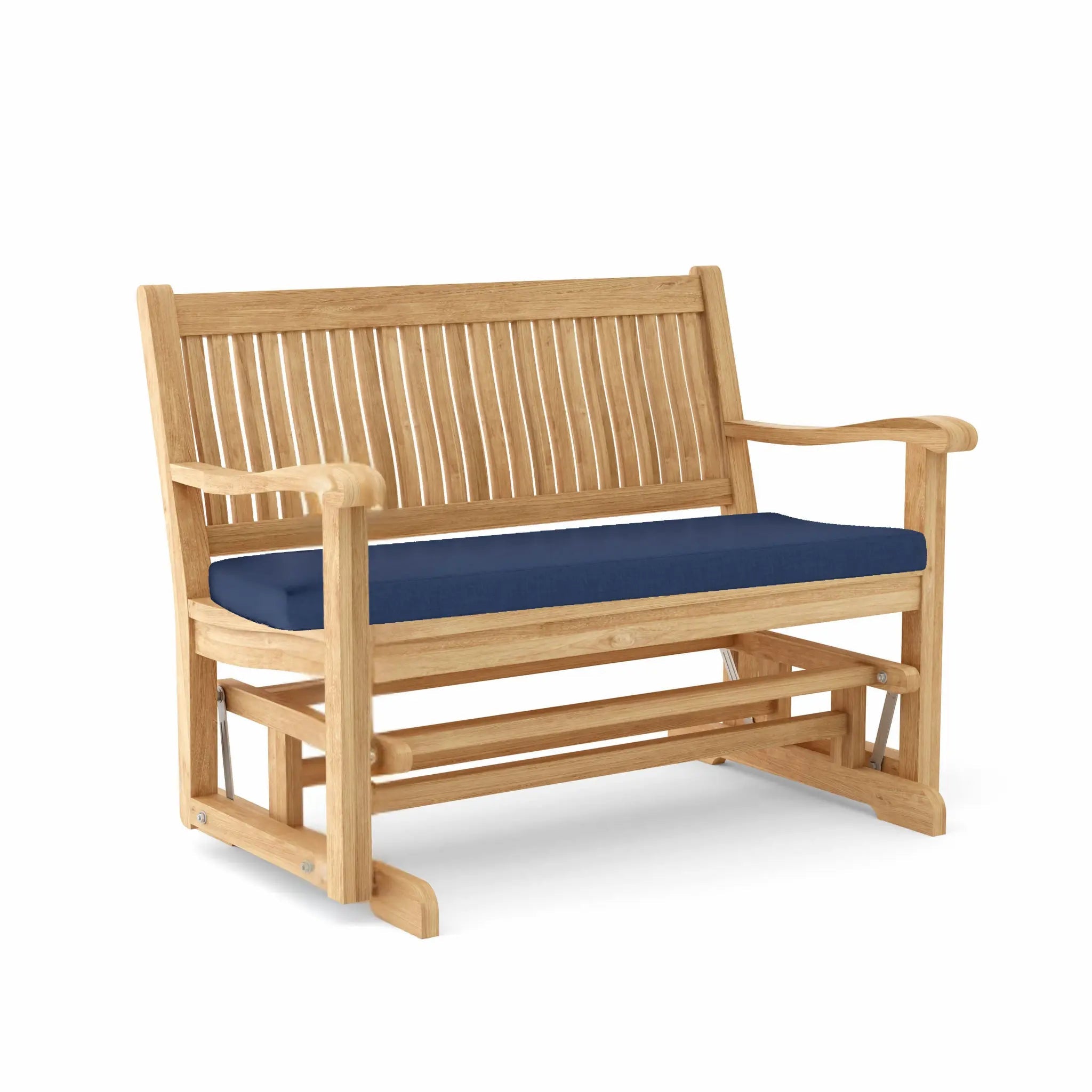 Del - Amo Glider – Teak Bench (Navy) by Anderson Teak