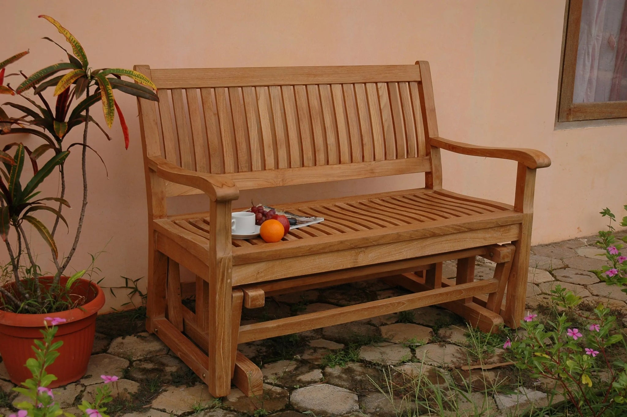 Del - Amo Glider – Teak Bench (No Cushion) by Anderson Teak