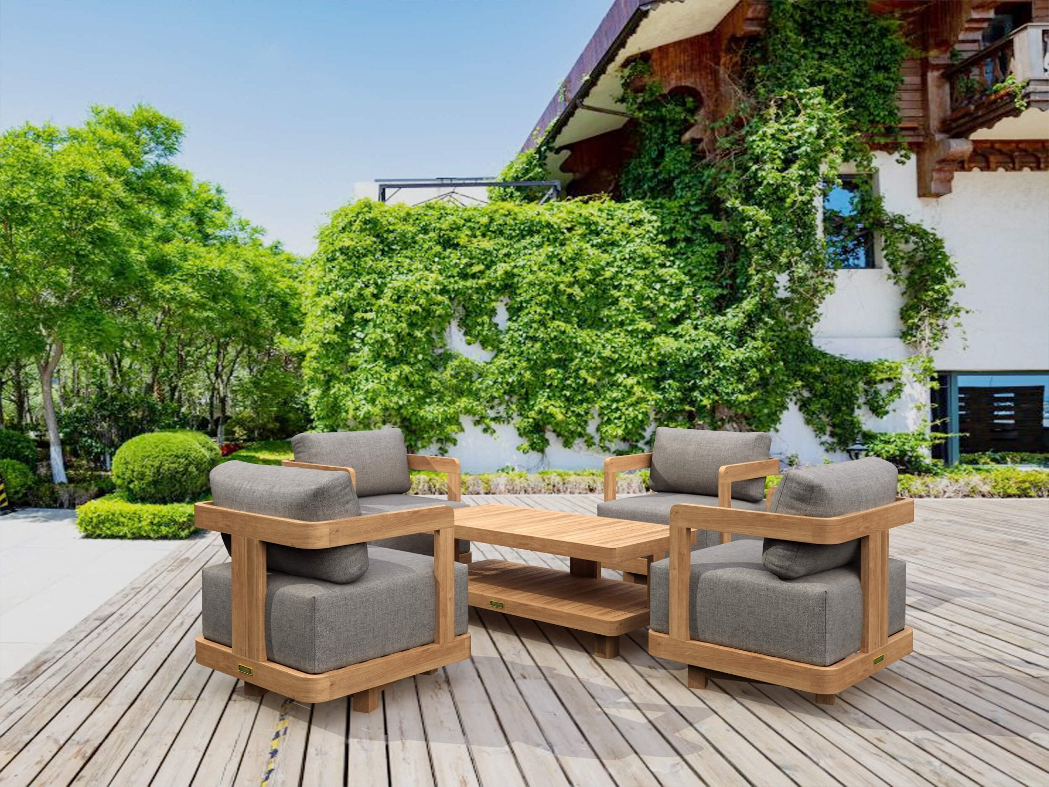 Granada Deep Seating – Furniture (Cast Slate) by Anderson Teak