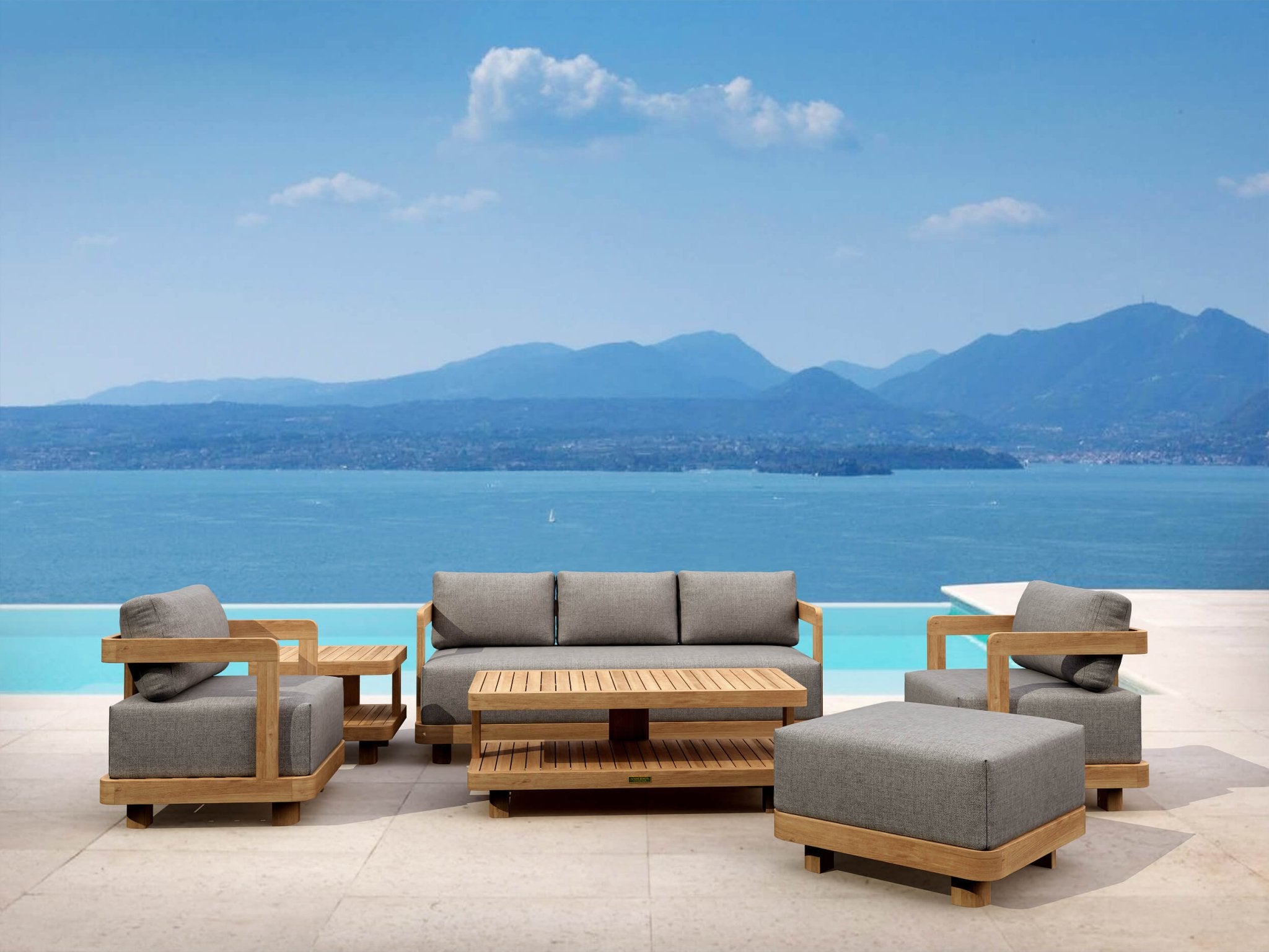 Granada Deep Seating – Furniture (Cast Slate) by Anderson Teak