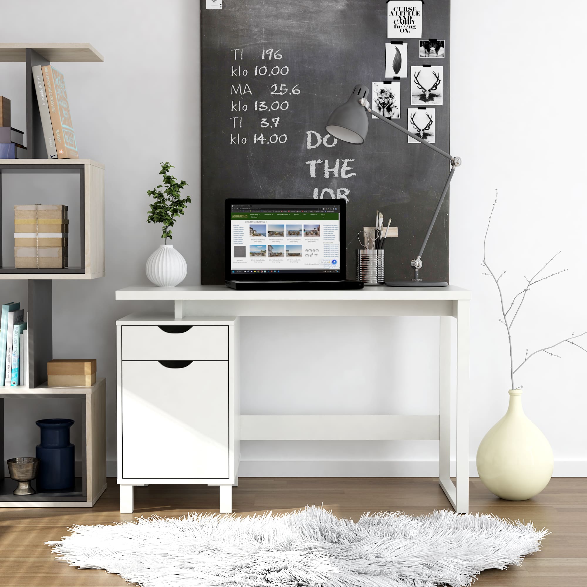 Haslev 47" Writing Desk – () by Modern Haus
