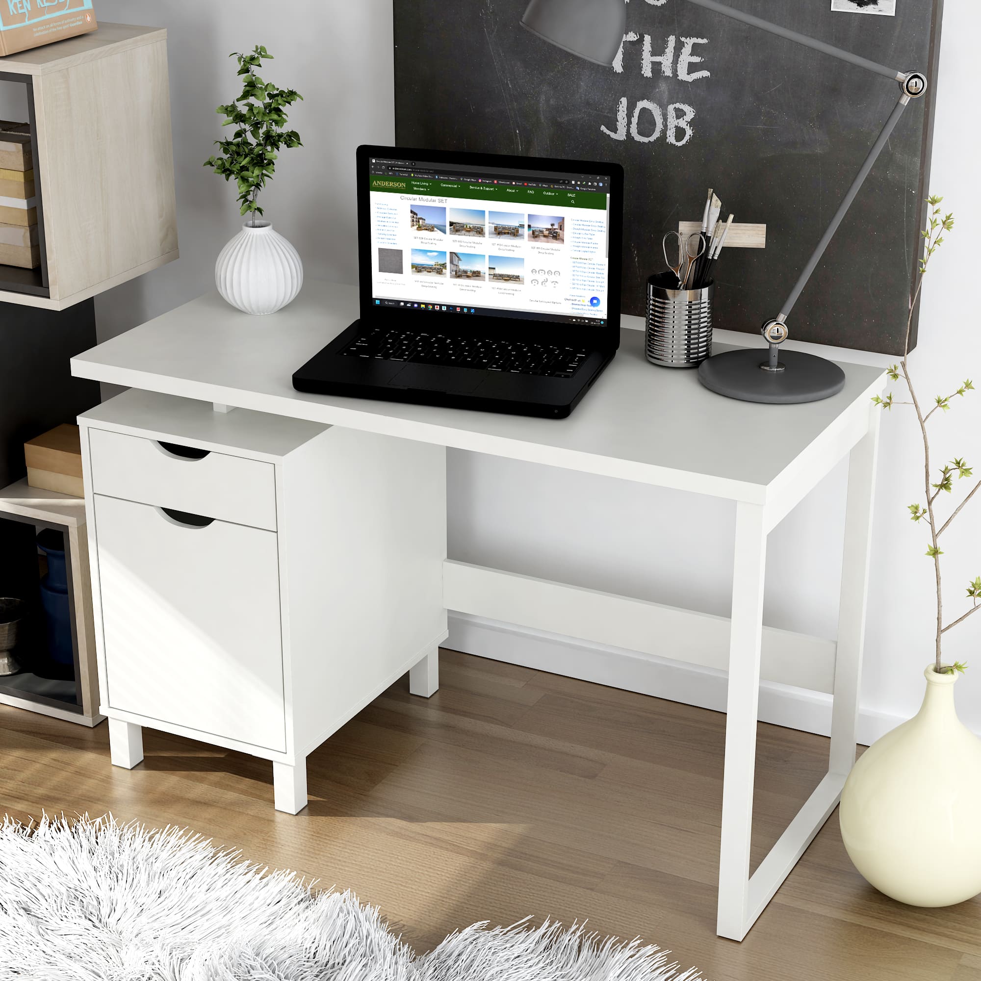 Haslev 47" Writing Desk – () by Modern Haus