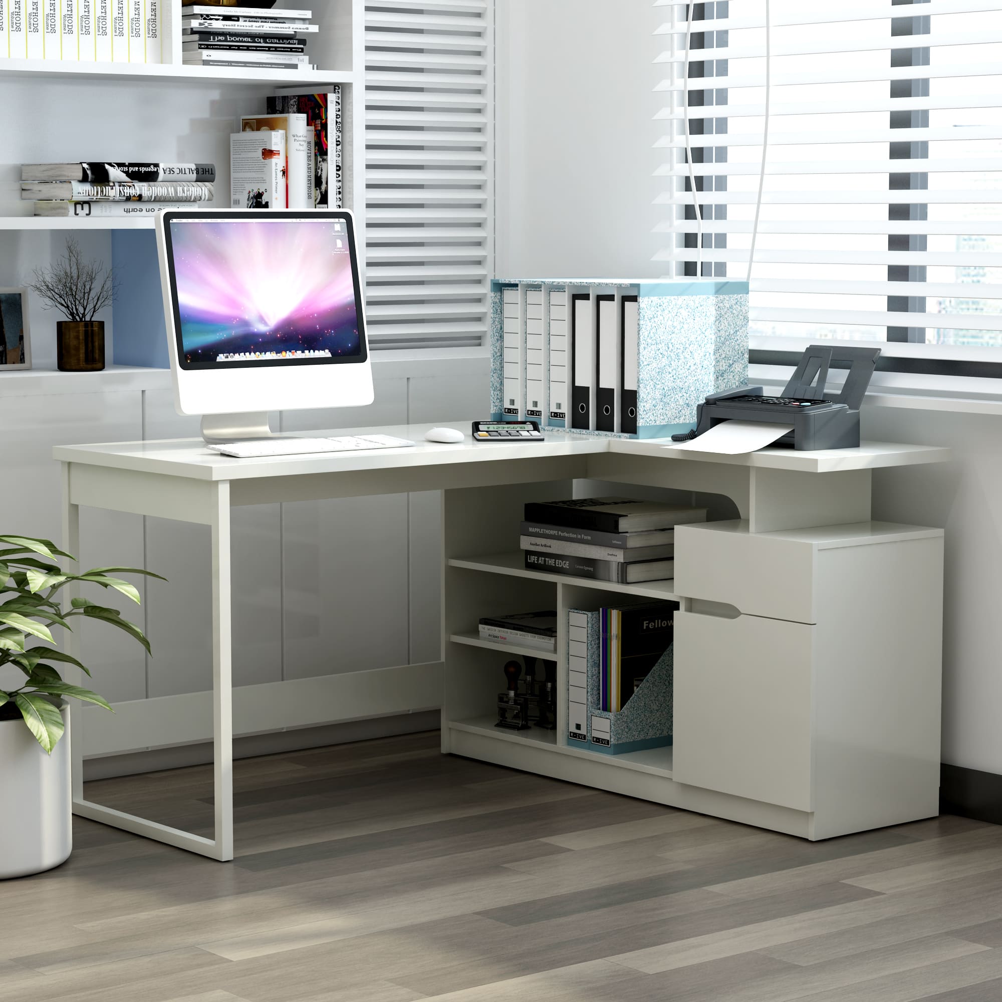 Lexi 55" Corner Desk – () by Modern Haus