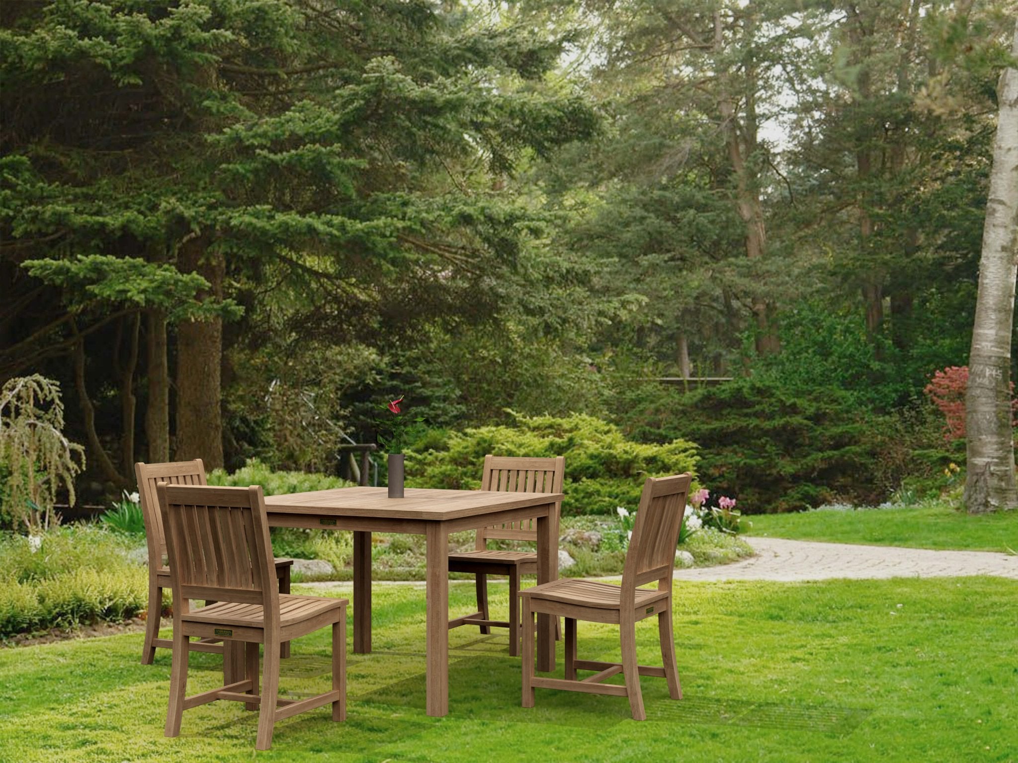Lisbon 5 - pc Dining Table Set – Dining Table Set () by Anderson Teak