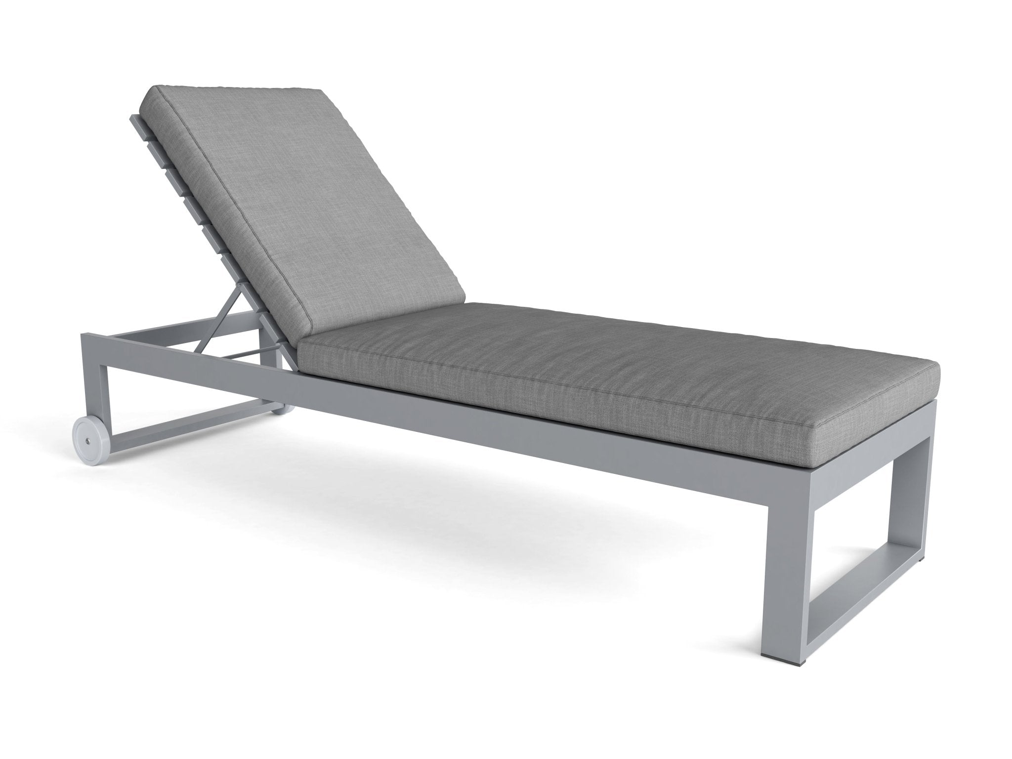 Lucca Sun Lounger – Teak Daybed (Dark Grey) by Montserrat Collection