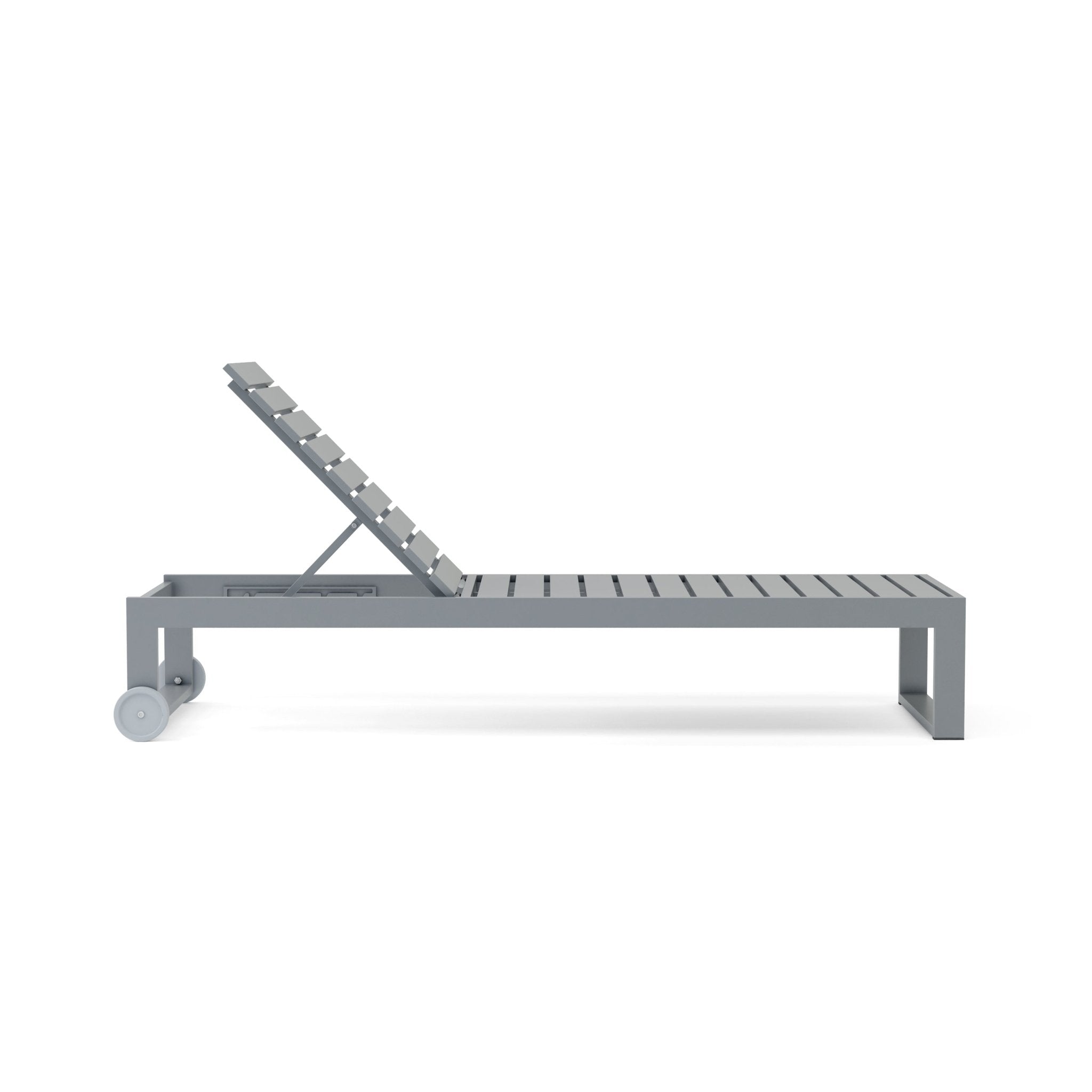 Lucca Sun Lounger – Teak Daybed (Dark Grey) by Montserrat Collection