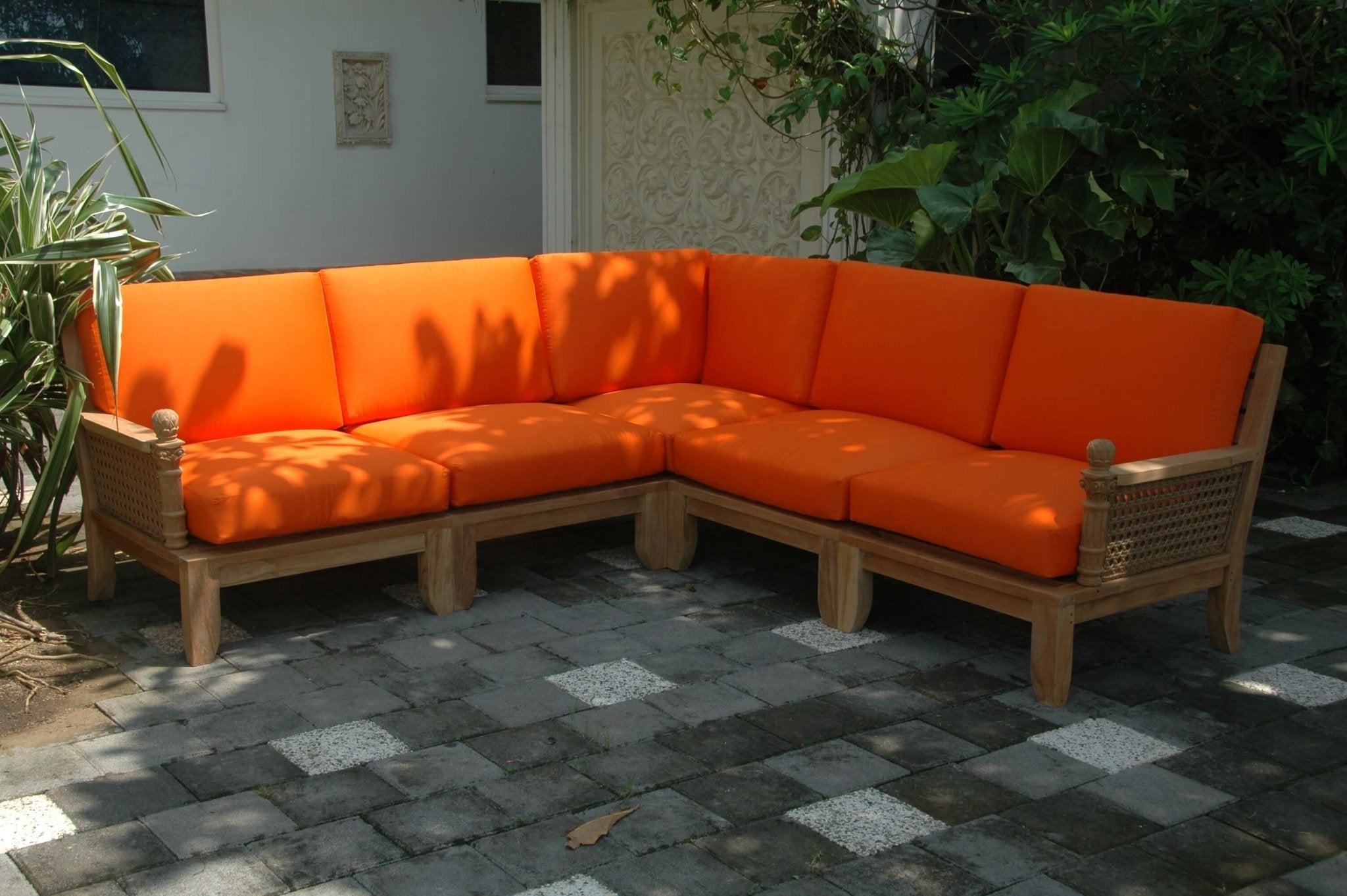 Luxe 5 Pieces Modular Set – Teak Sofa (Granite) by Anderson Teak