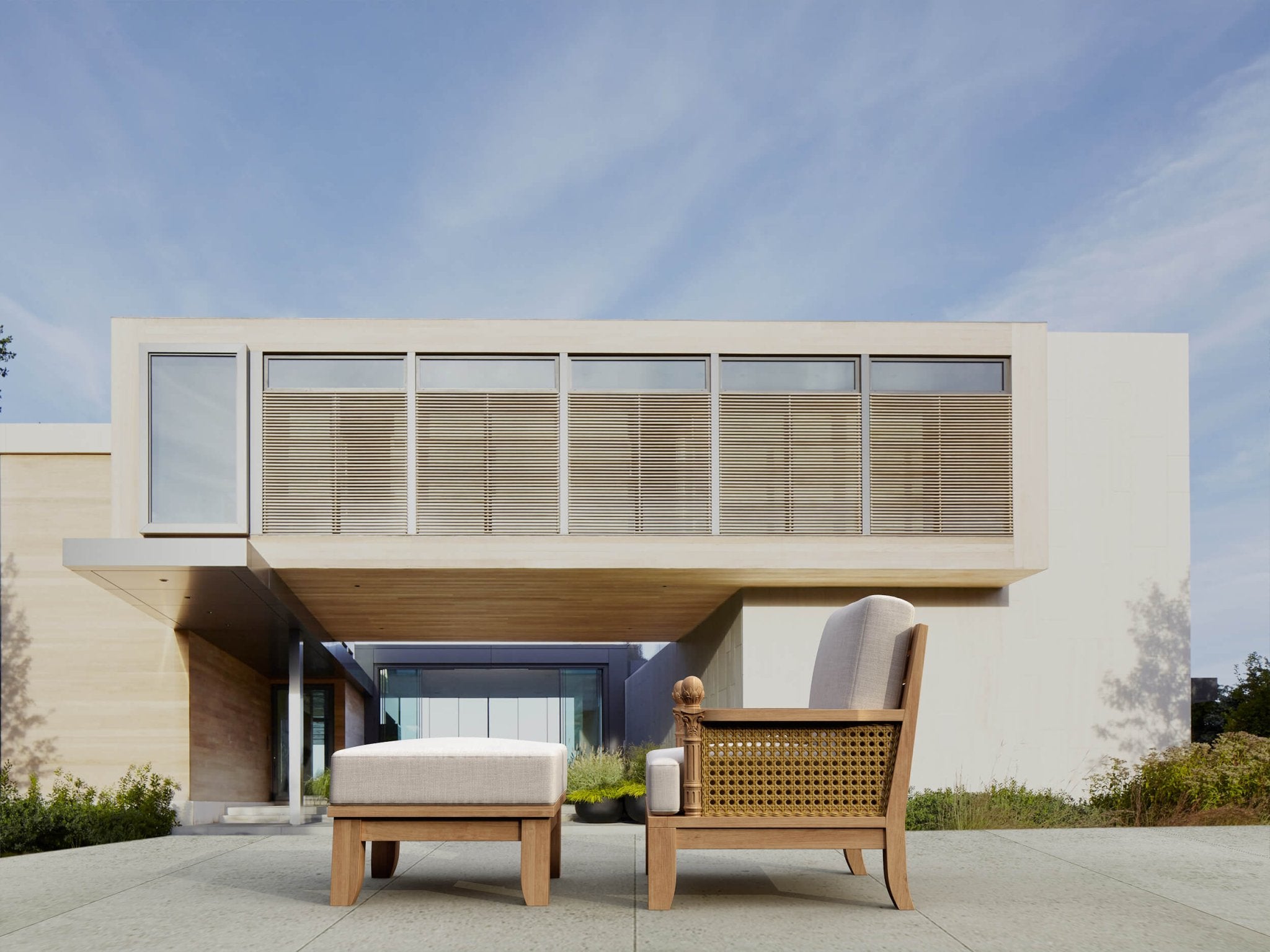 Luxe Modular Deep Seating Set – (Cast Slate/Bliss Smoke) by Anderson Teak