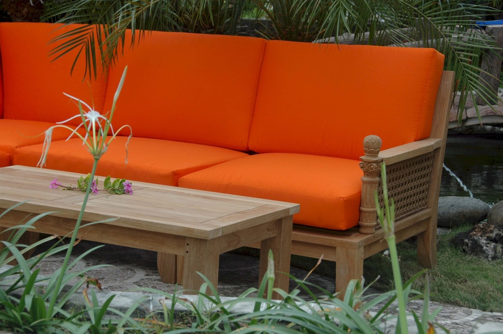 Luxe Modular Deep Seating Set – (Cast Slate/Bliss Smoke) by Anderson Teak