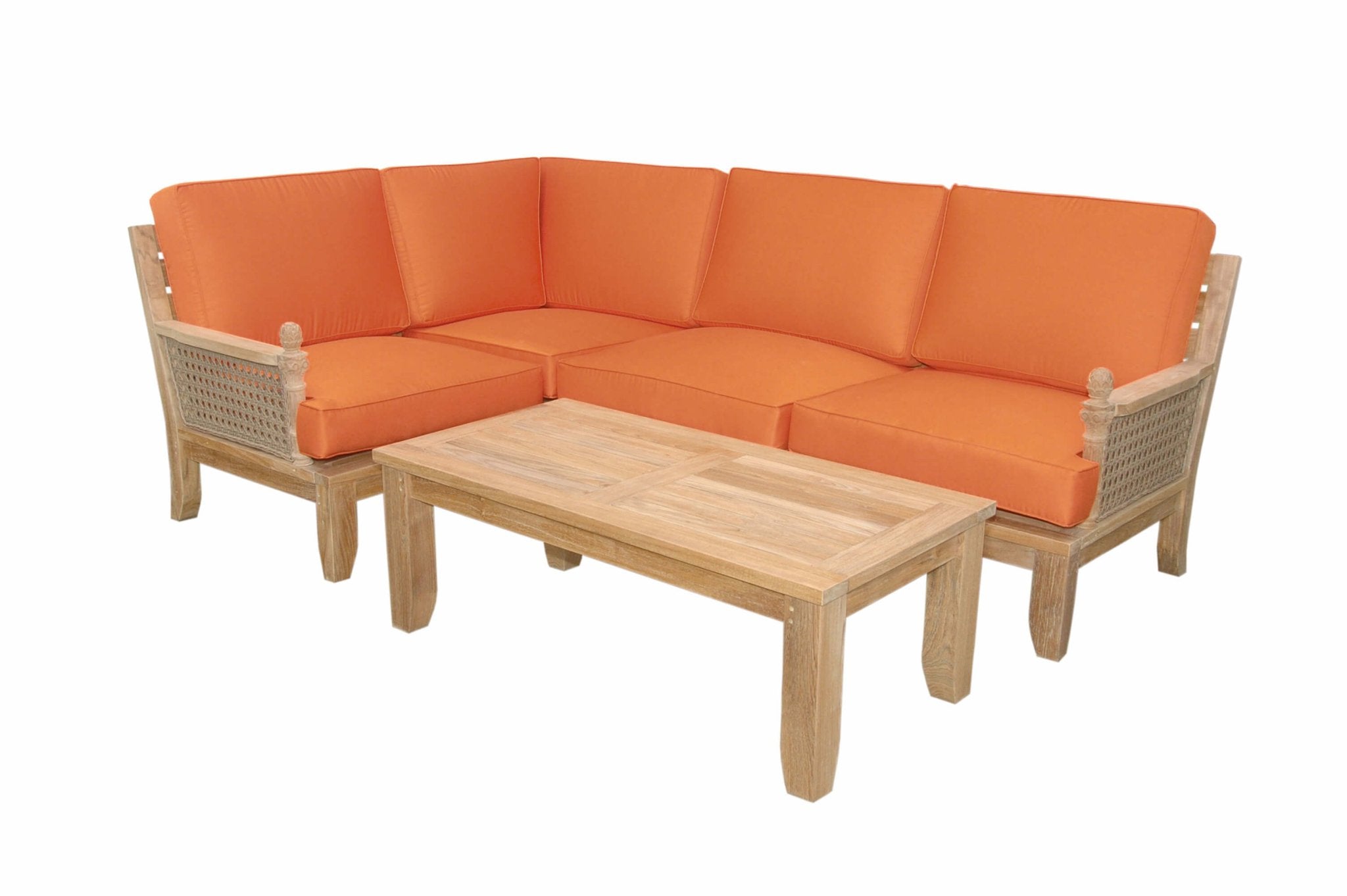 Luxe Modular Deep Seating Set – (Cast Slate/Bliss Smoke) by Anderson Teak