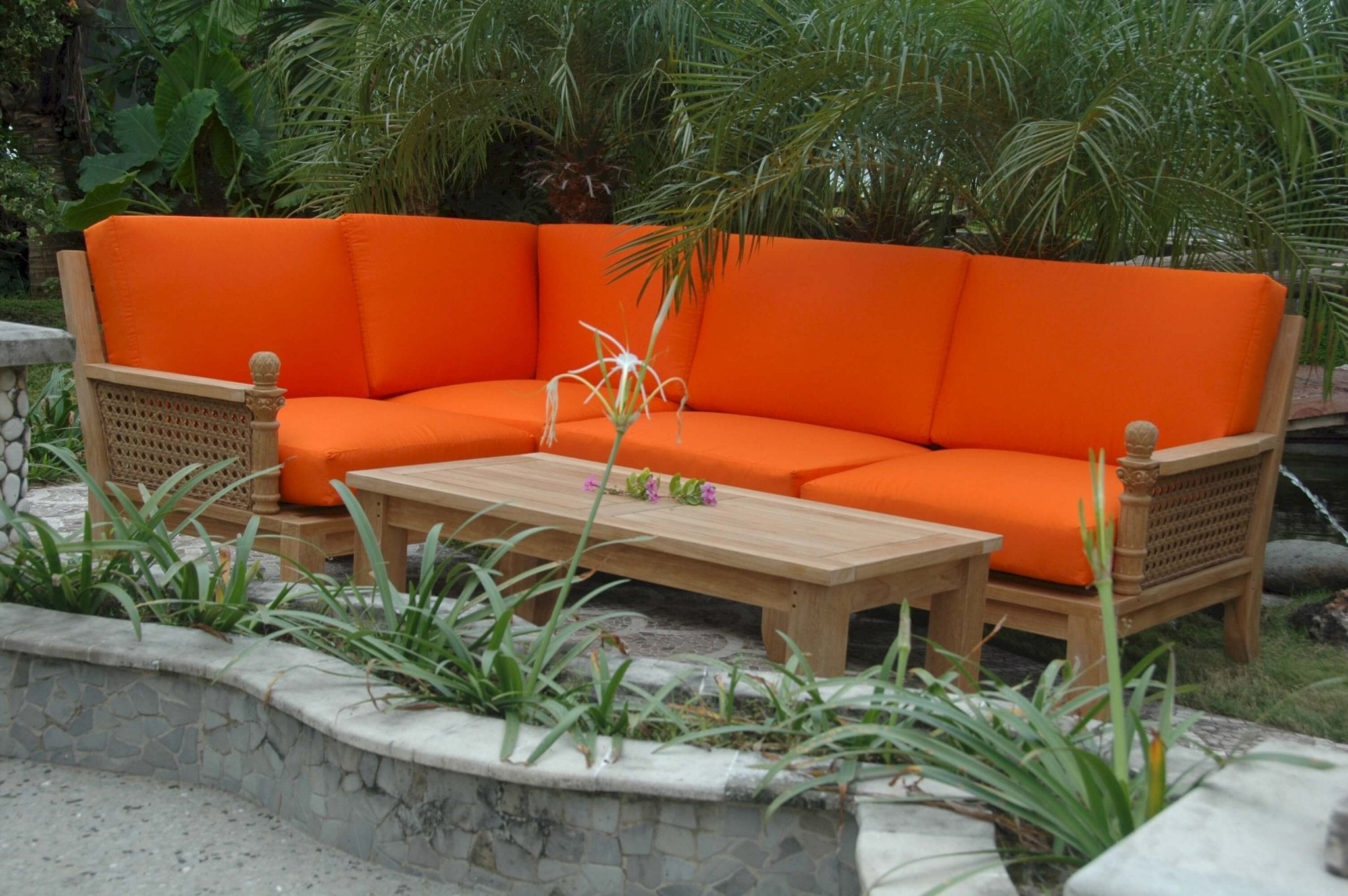 Luxe Modular Deep Seating Set – (Cast Slate/Bliss Smoke) by Anderson Teak