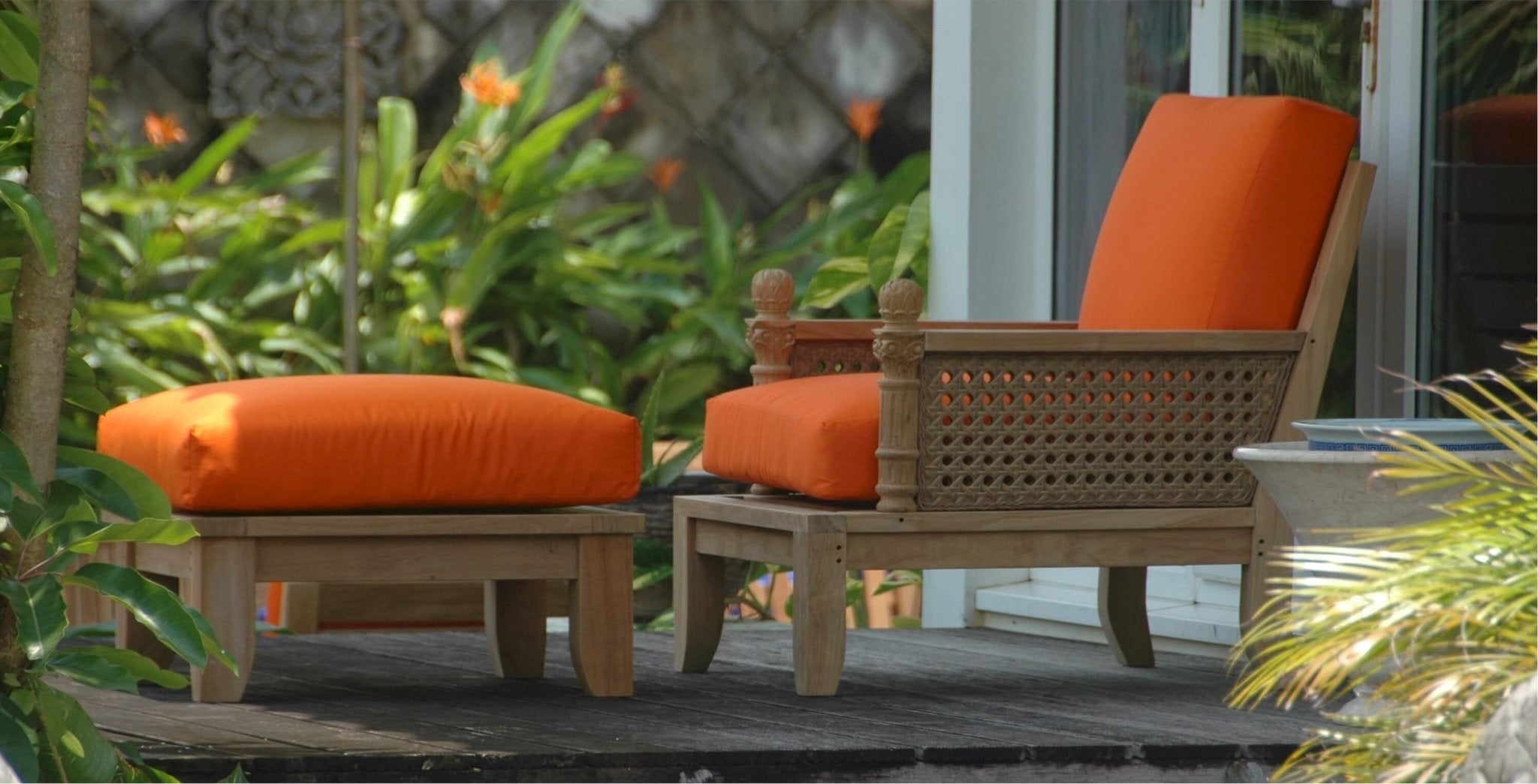 Luxe Modular Deep Seating Set – (Cast Slate/Bliss Smoke) by Anderson Teak