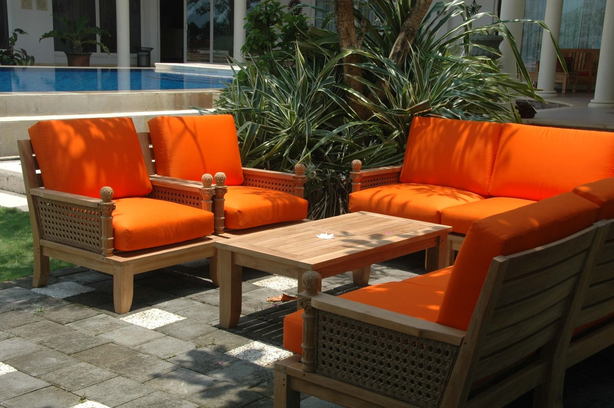 Luxe Modular Deep Seating Set – (Natural) by Anderson Teak