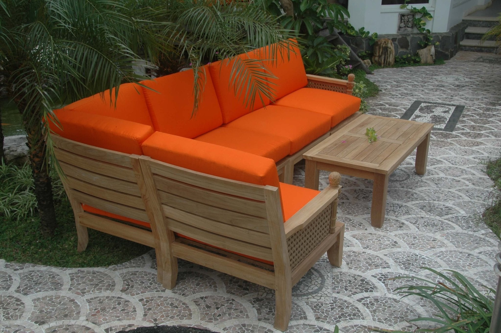 Luxe Modular Deep Seating Set – Teak Sofa (Granite) by Anderson Teak