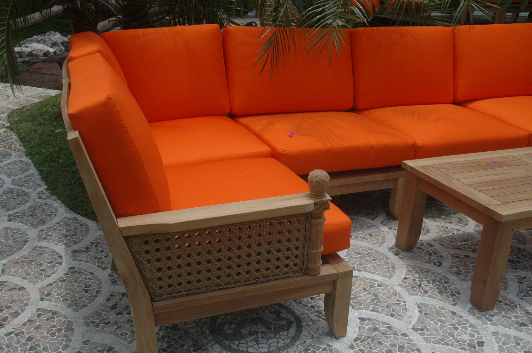 Luxe Modular Deep Seating Set – Teak Sofa (Granite) by Anderson Teak