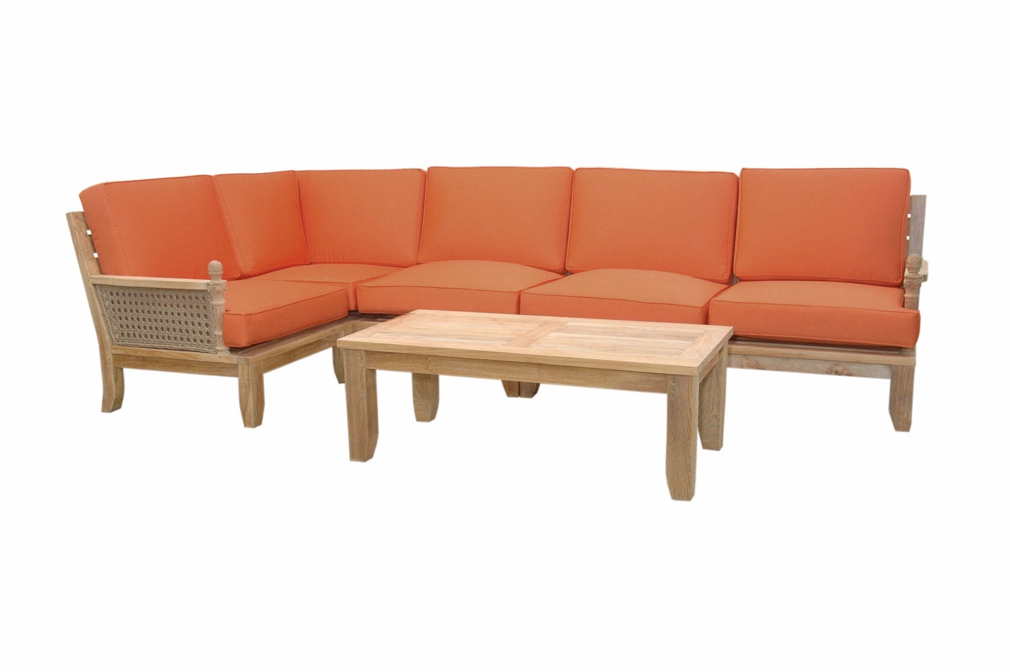 Luxe Modular Deep Seating Set – Teak Sofa (Granite) by Anderson Teak