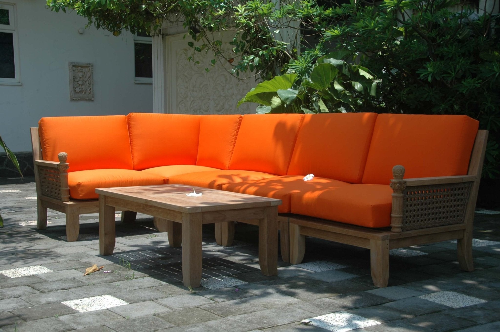 Luxe Modular Deep Seating Set – Teak Sofa (Granite) by Anderson Teak